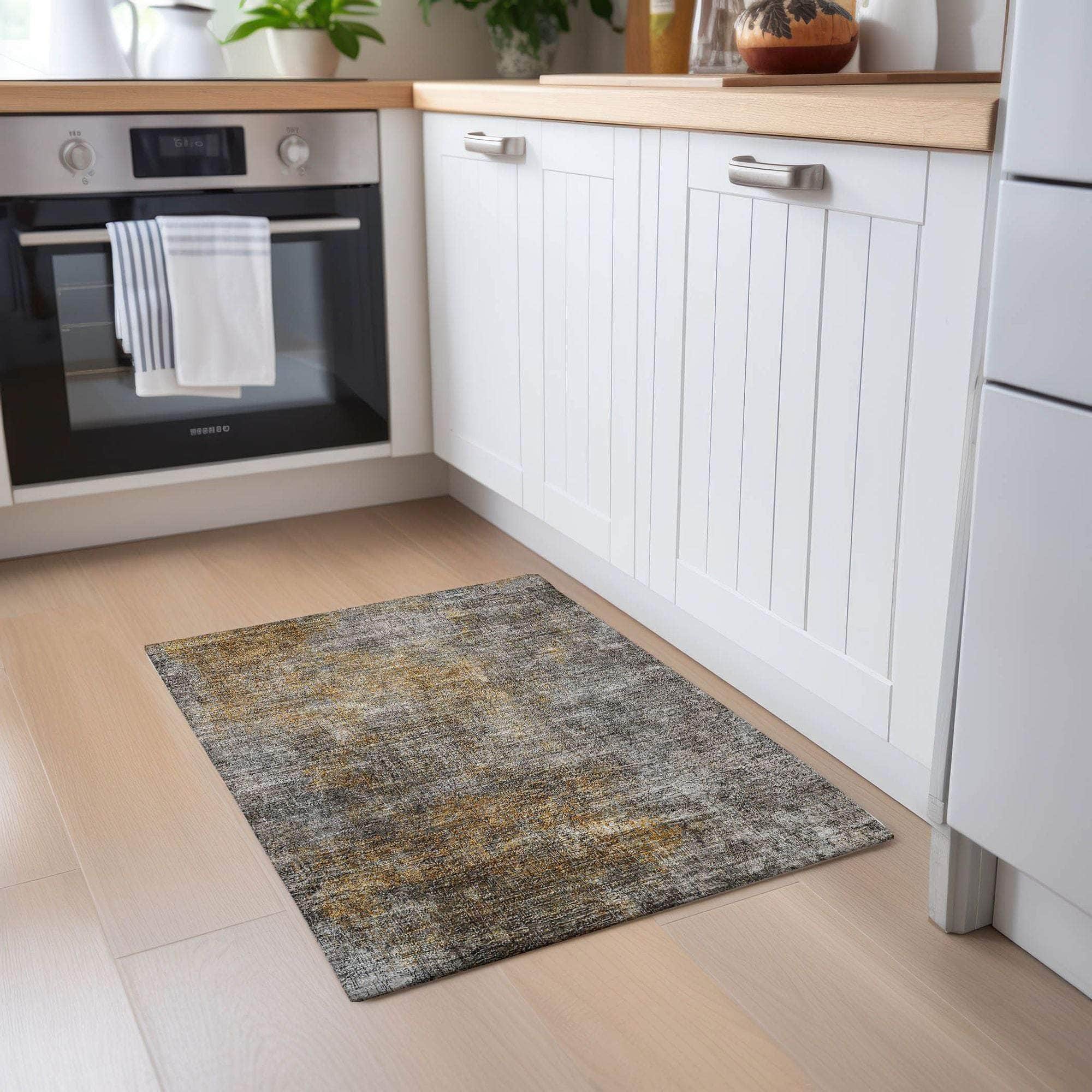 Machine Made ACN593 Gray Rugs