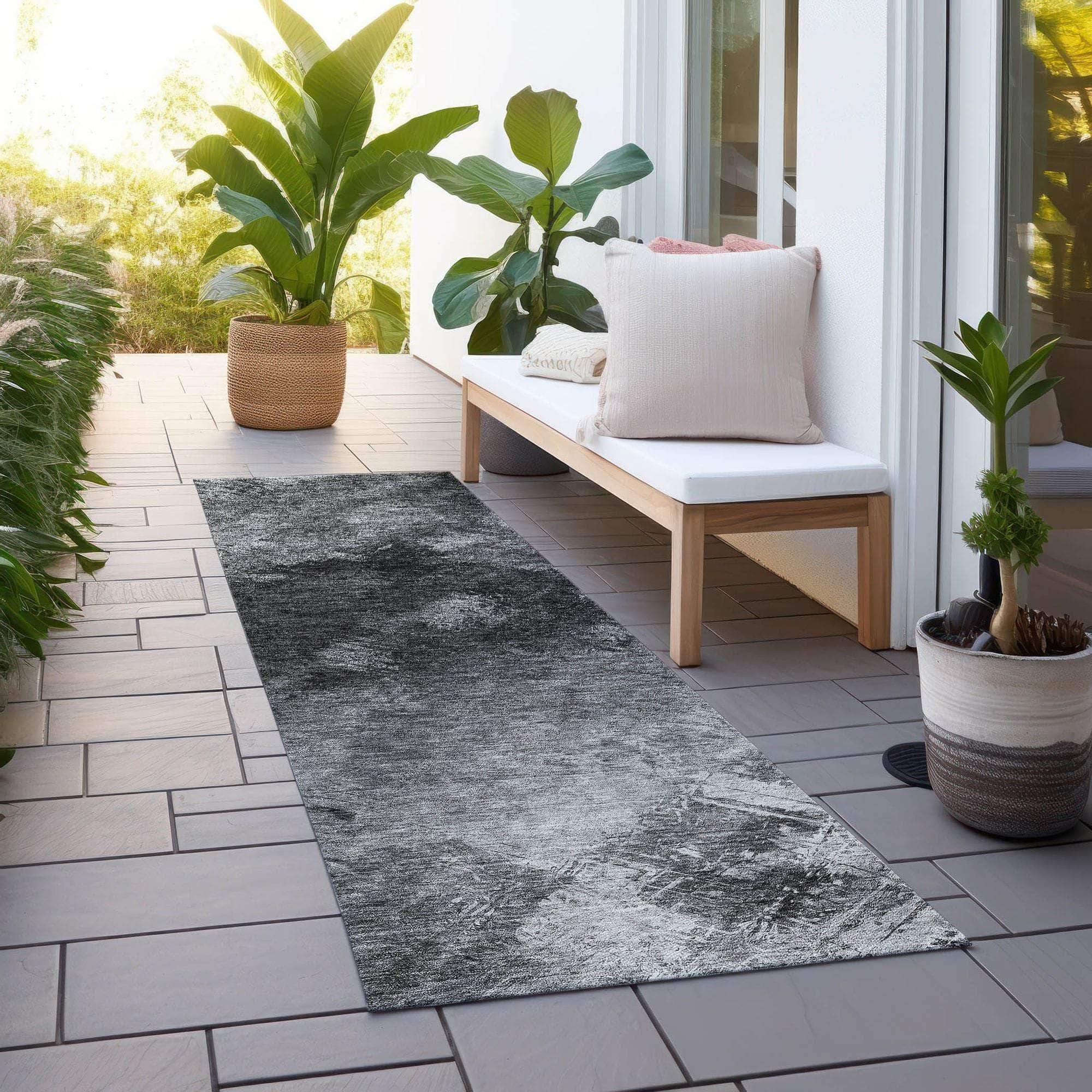 Machine Made ACN590 Gray Rugs
