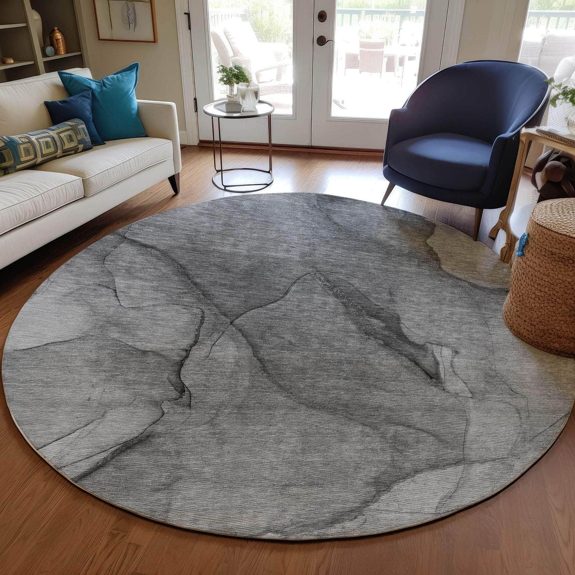Machine Made ACN607 Gray Rugs