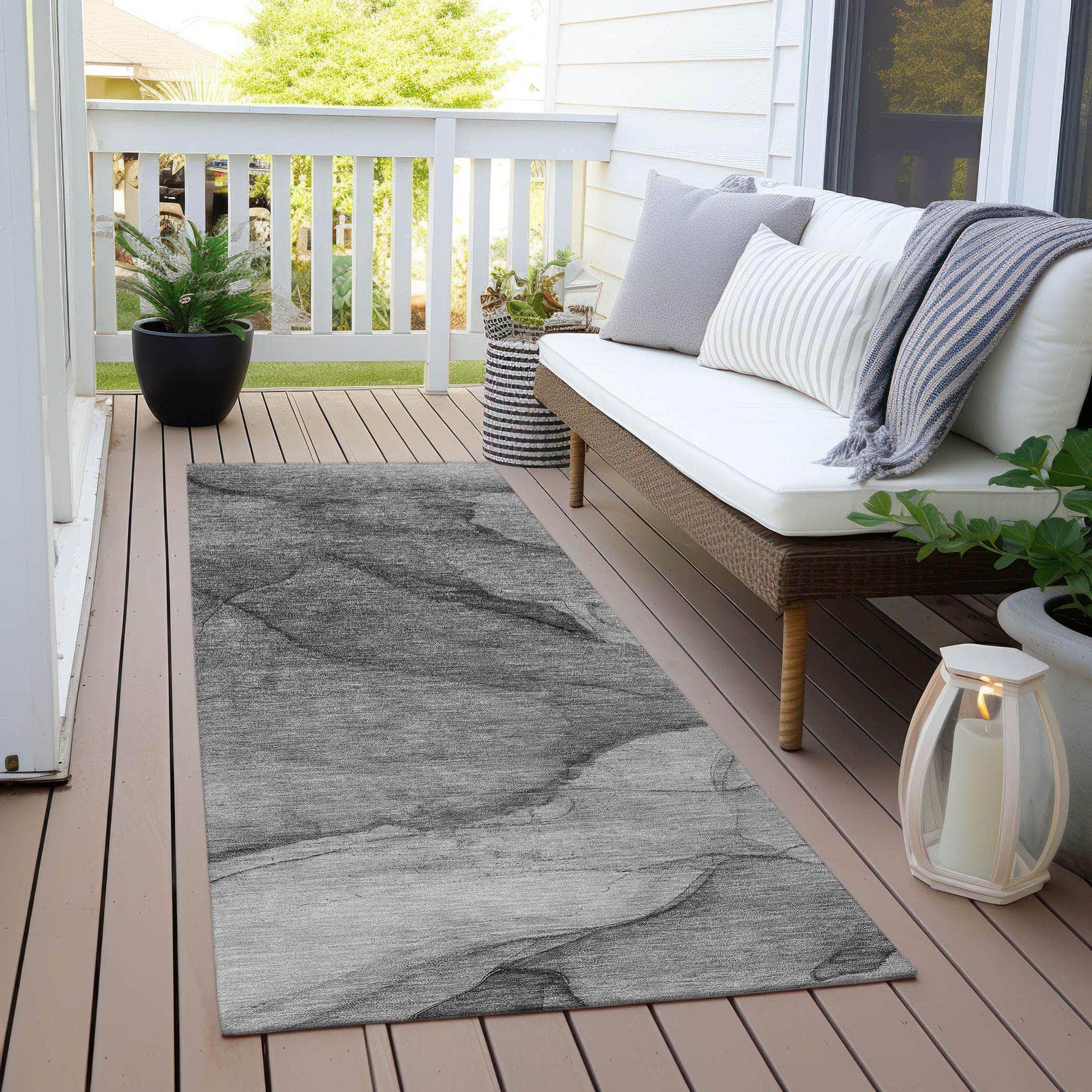 Machine Made ACN607 Gray Rugs