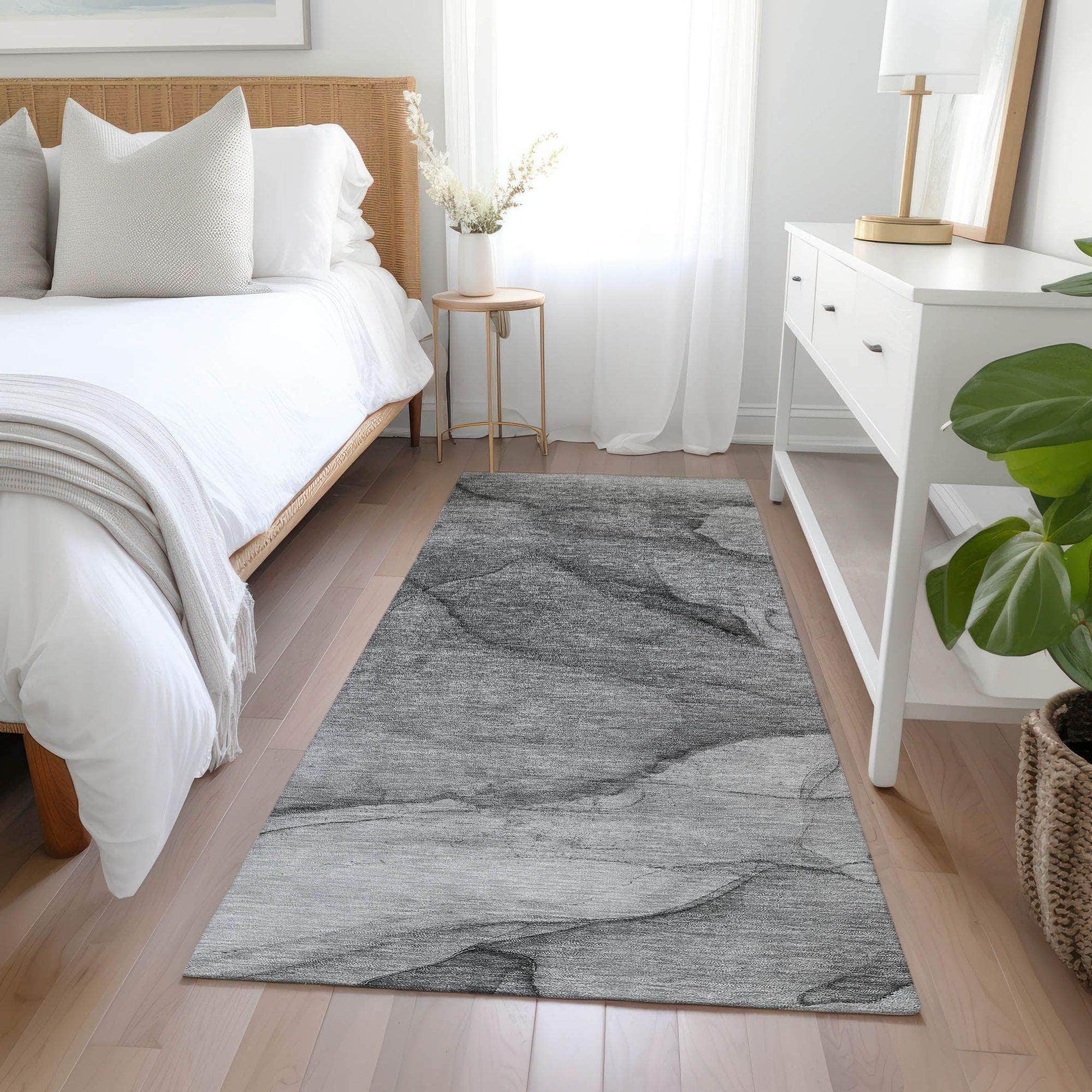 Machine Made ACN607 Gray Rugs