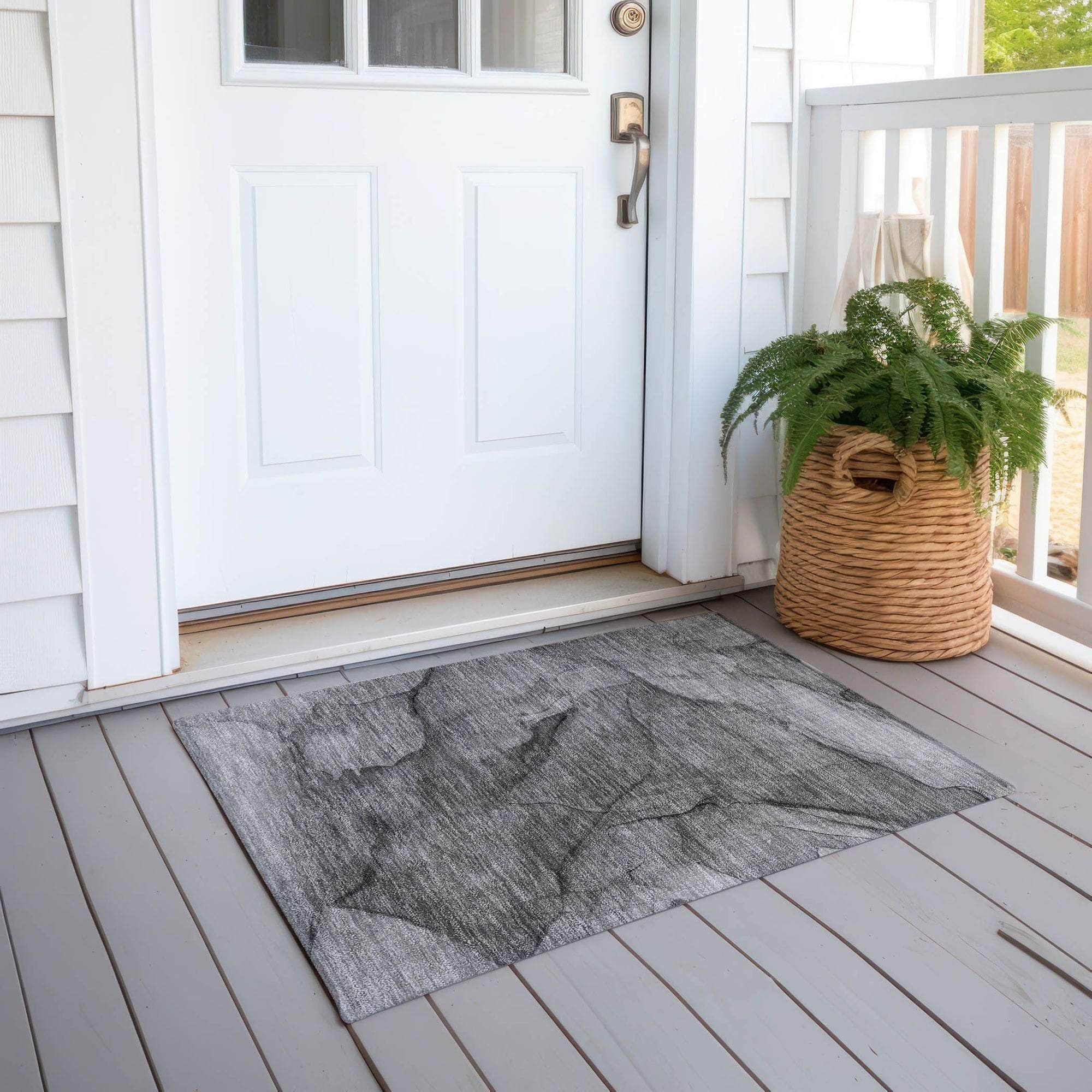 Machine Made ACN607 Gray Rugs