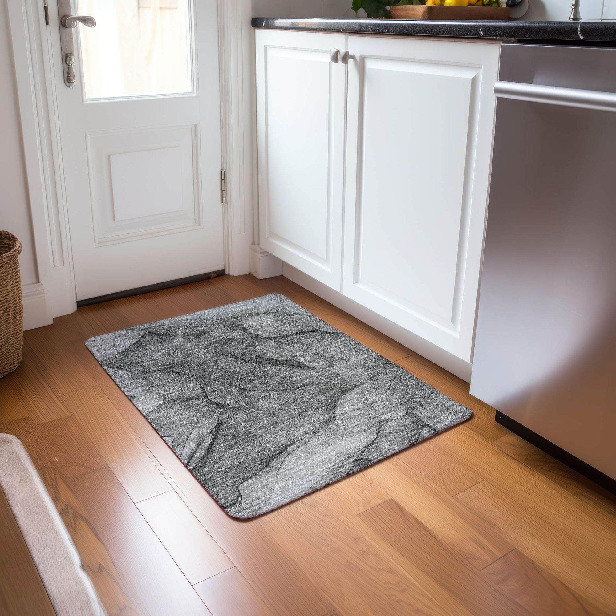 Machine Made ACN607 Gray Rugs
