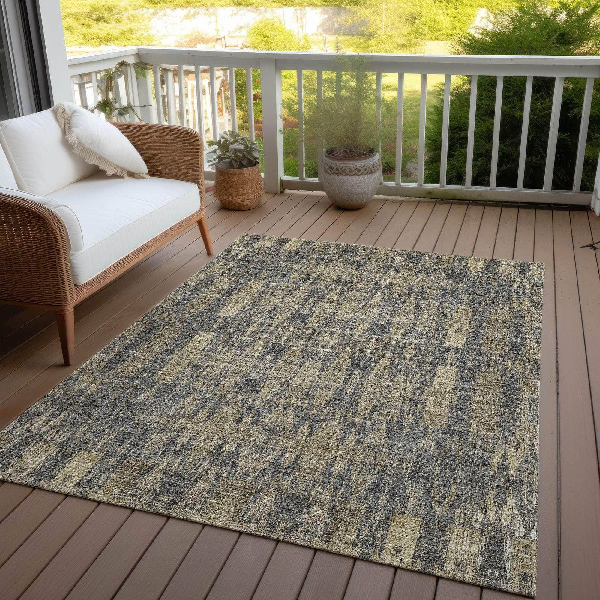 Machine Made ACN580 Gray Rugs