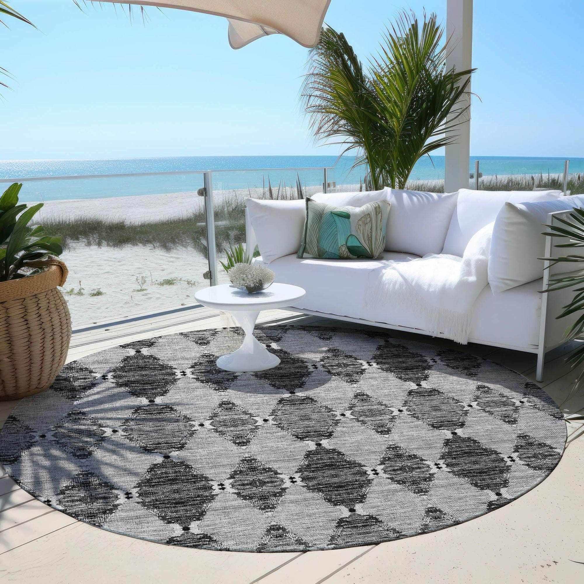 Machine Made ACN610 Gray Rugs