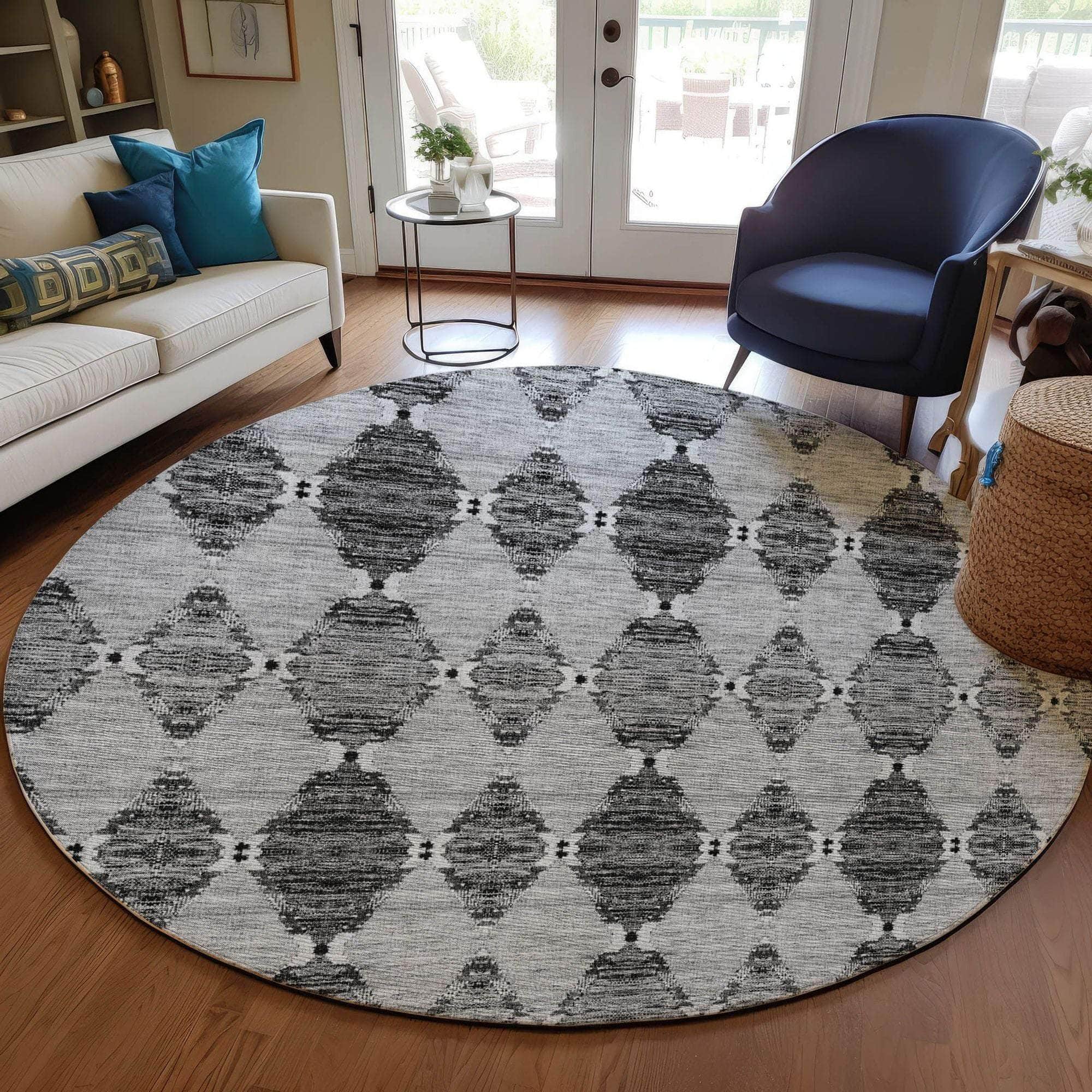 Machine Made ACN610 Gray Rugs