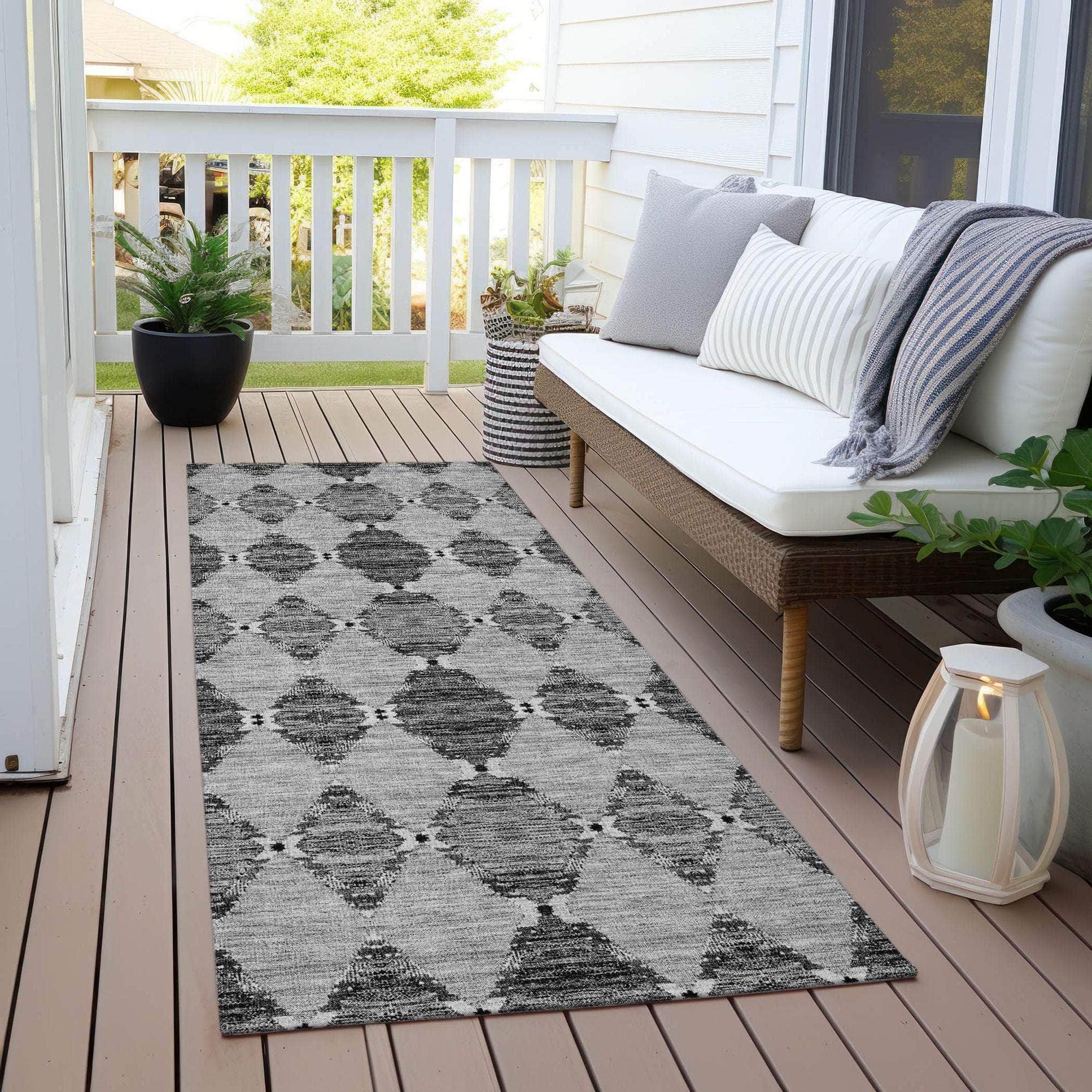 Machine Made ACN610 Gray Rugs