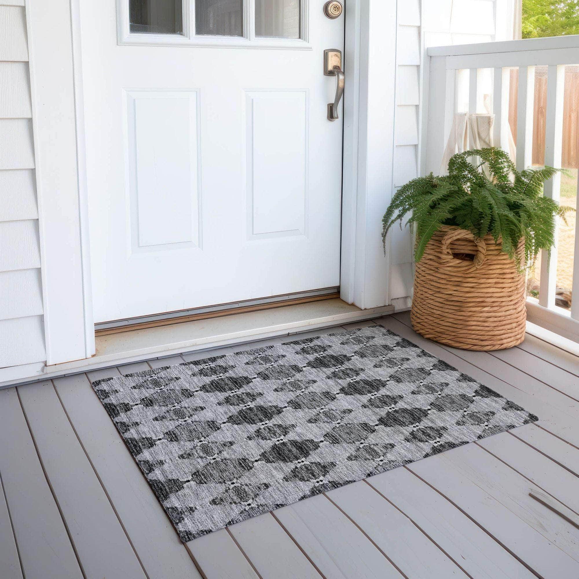 Machine Made ACN610 Gray Rugs