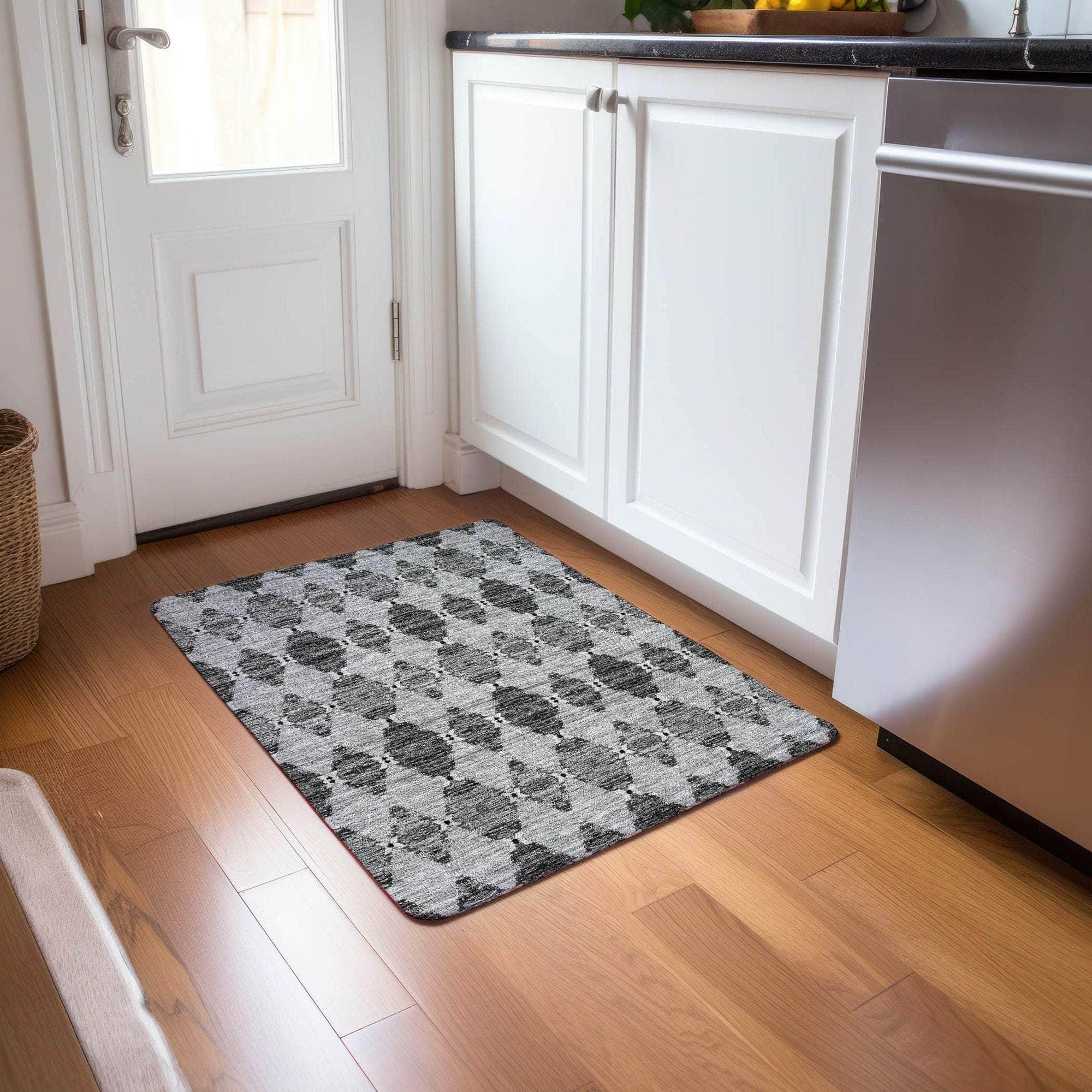 Machine Made ACN610 Gray Rugs