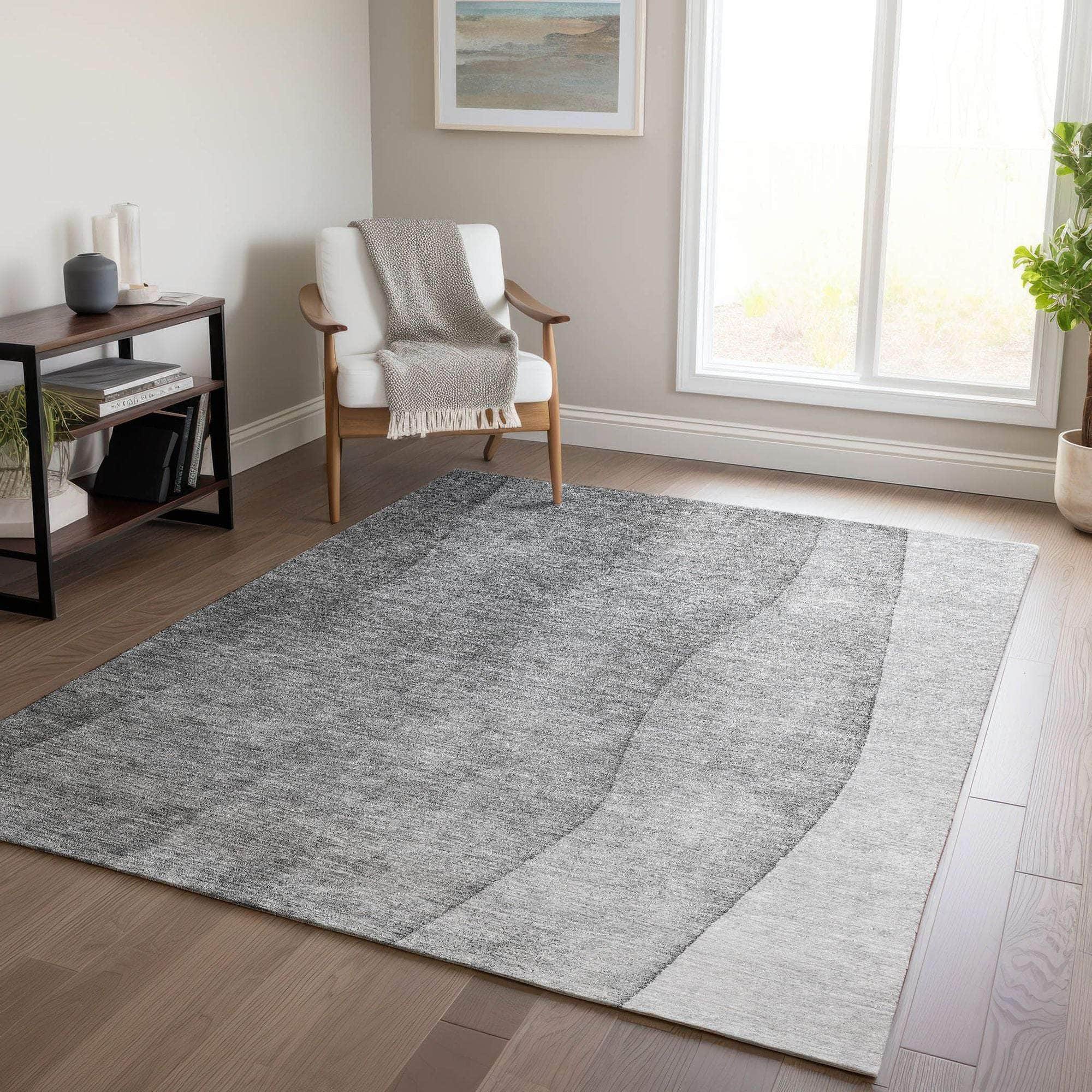Machine Made ACN625 Gray Rugs