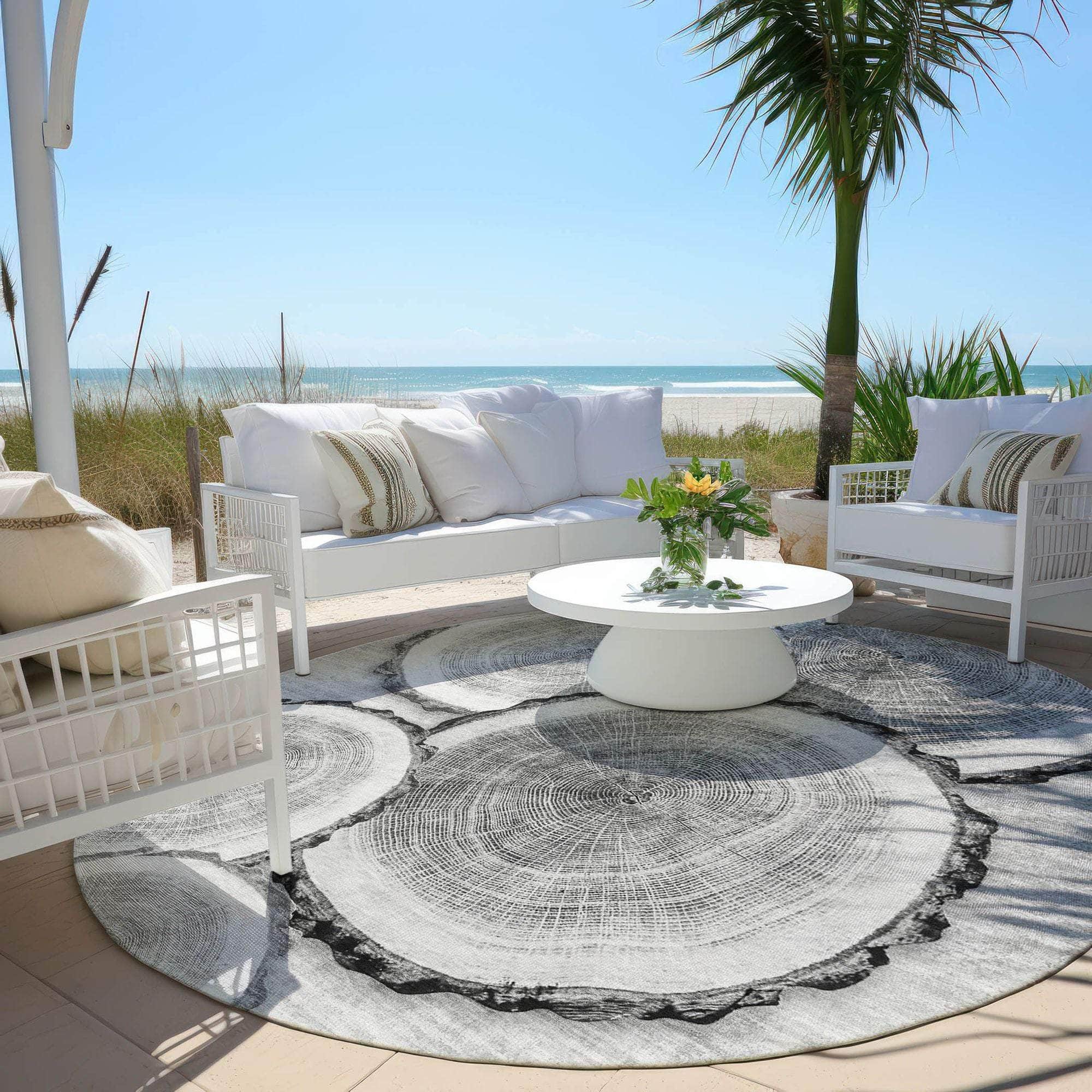 Machine Made ACN575 Gray Rugs
