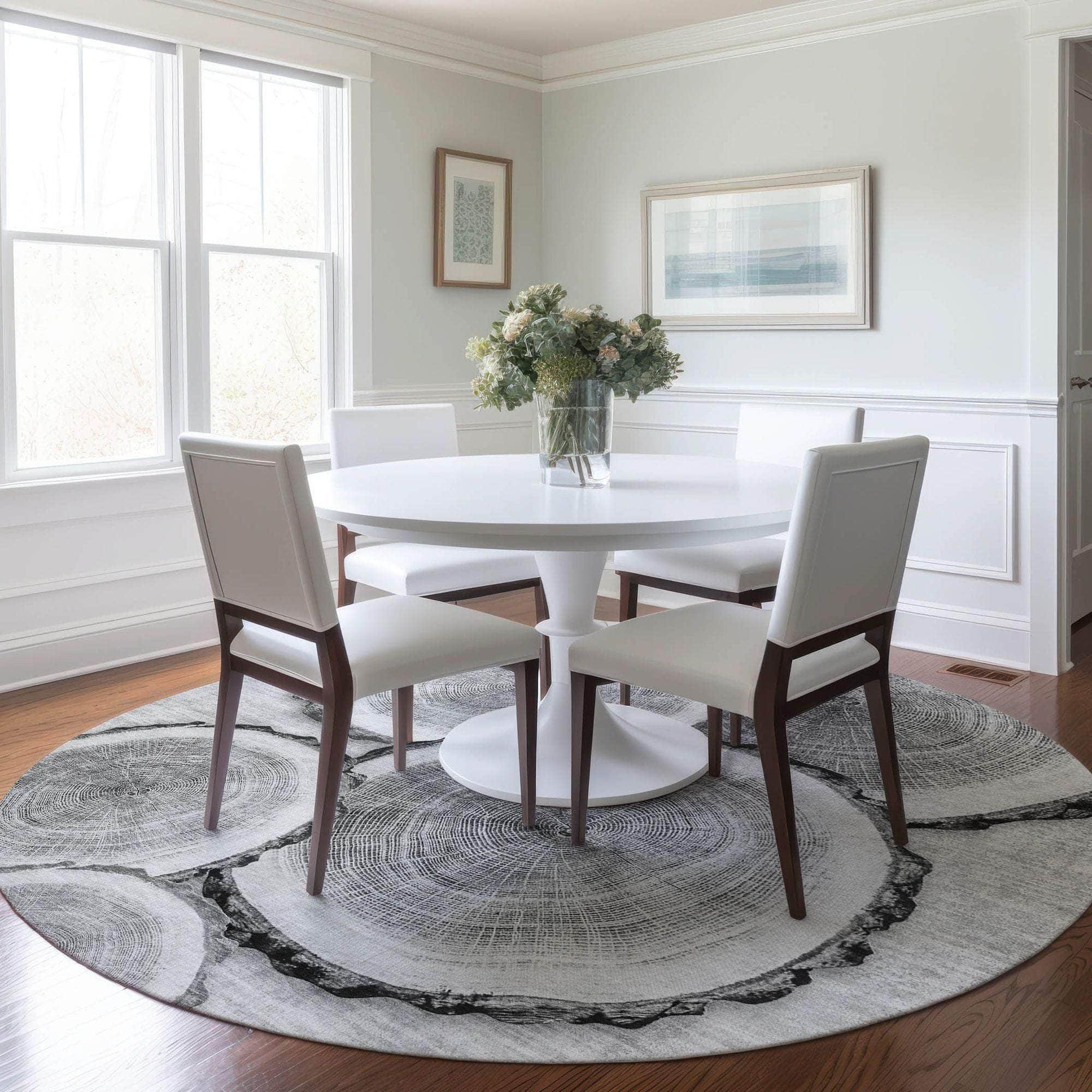 Machine Made ACN575 Gray Rugs