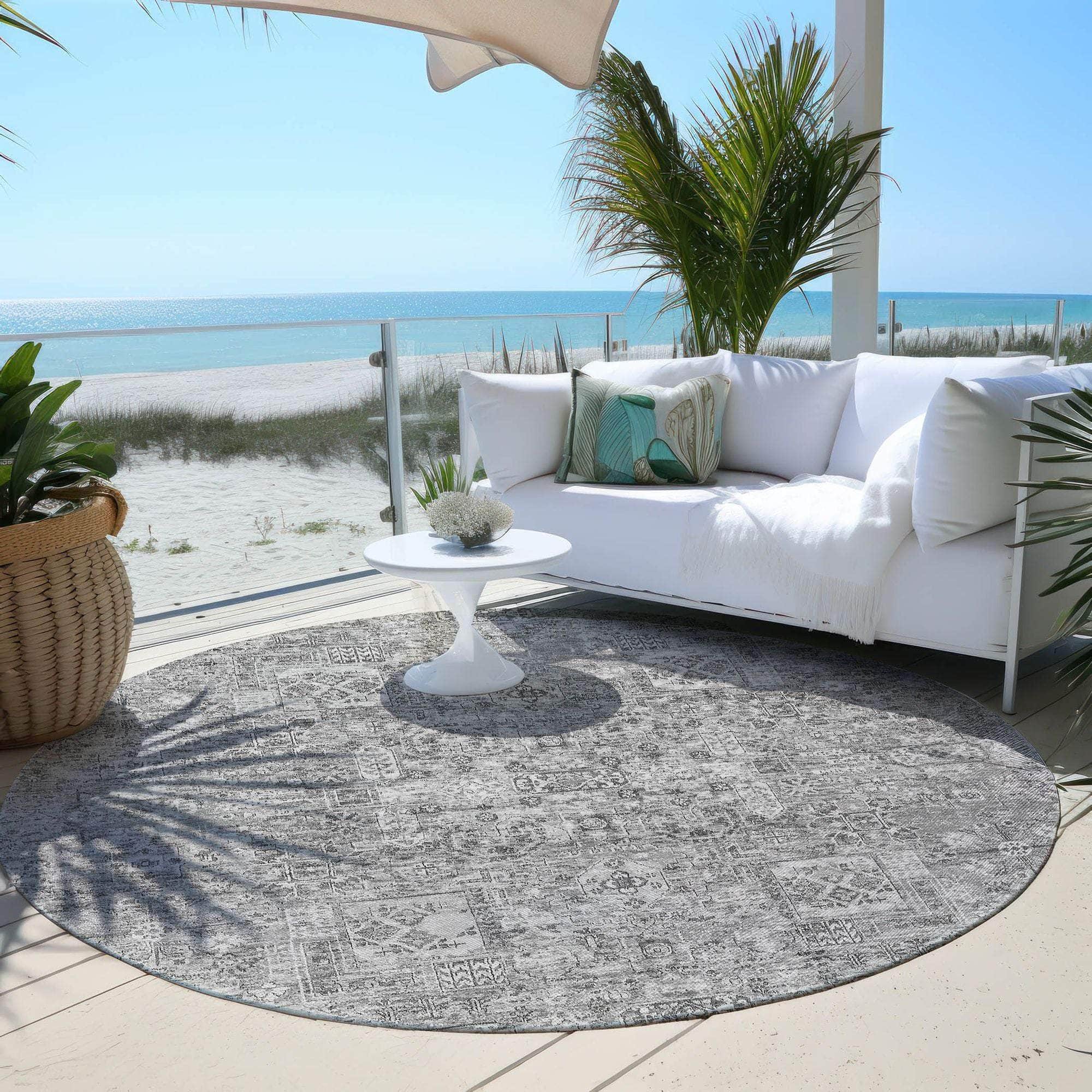 Machine Made ACN611 Gray Rugs