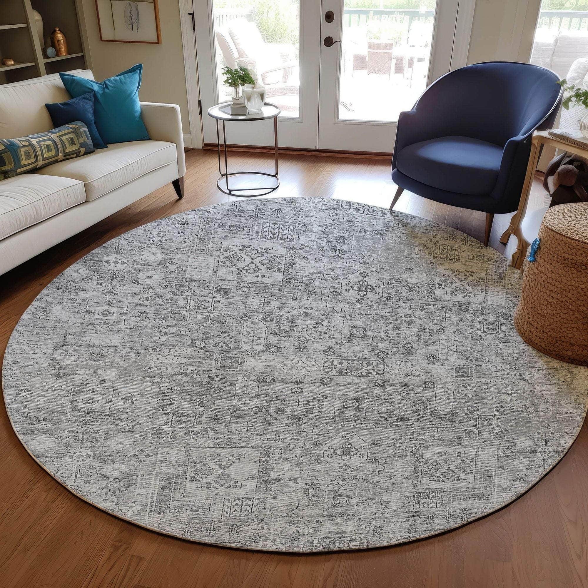 Machine Made ACN611 Gray Rugs