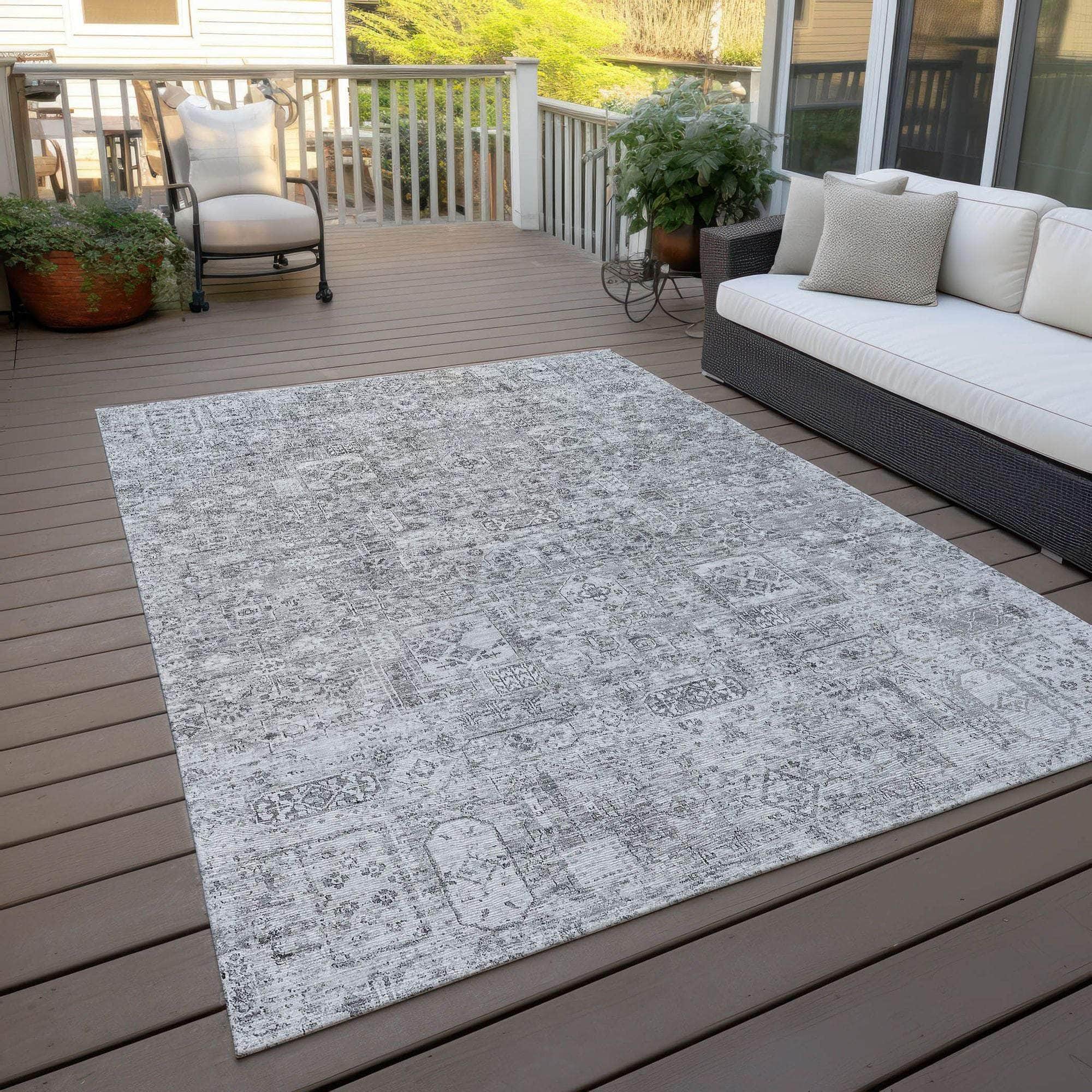 Machine Made ACN611 Gray Rugs