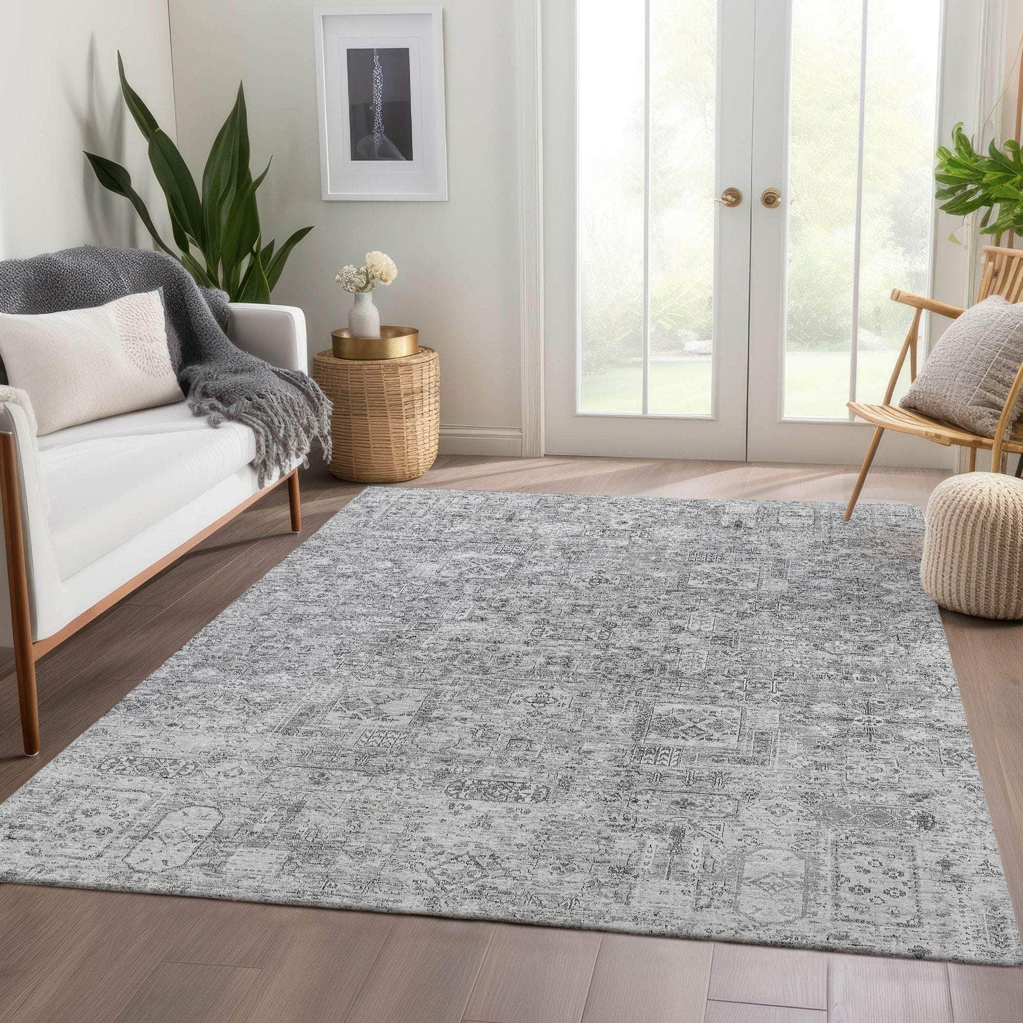 Machine Made ACN611 Gray Rugs
