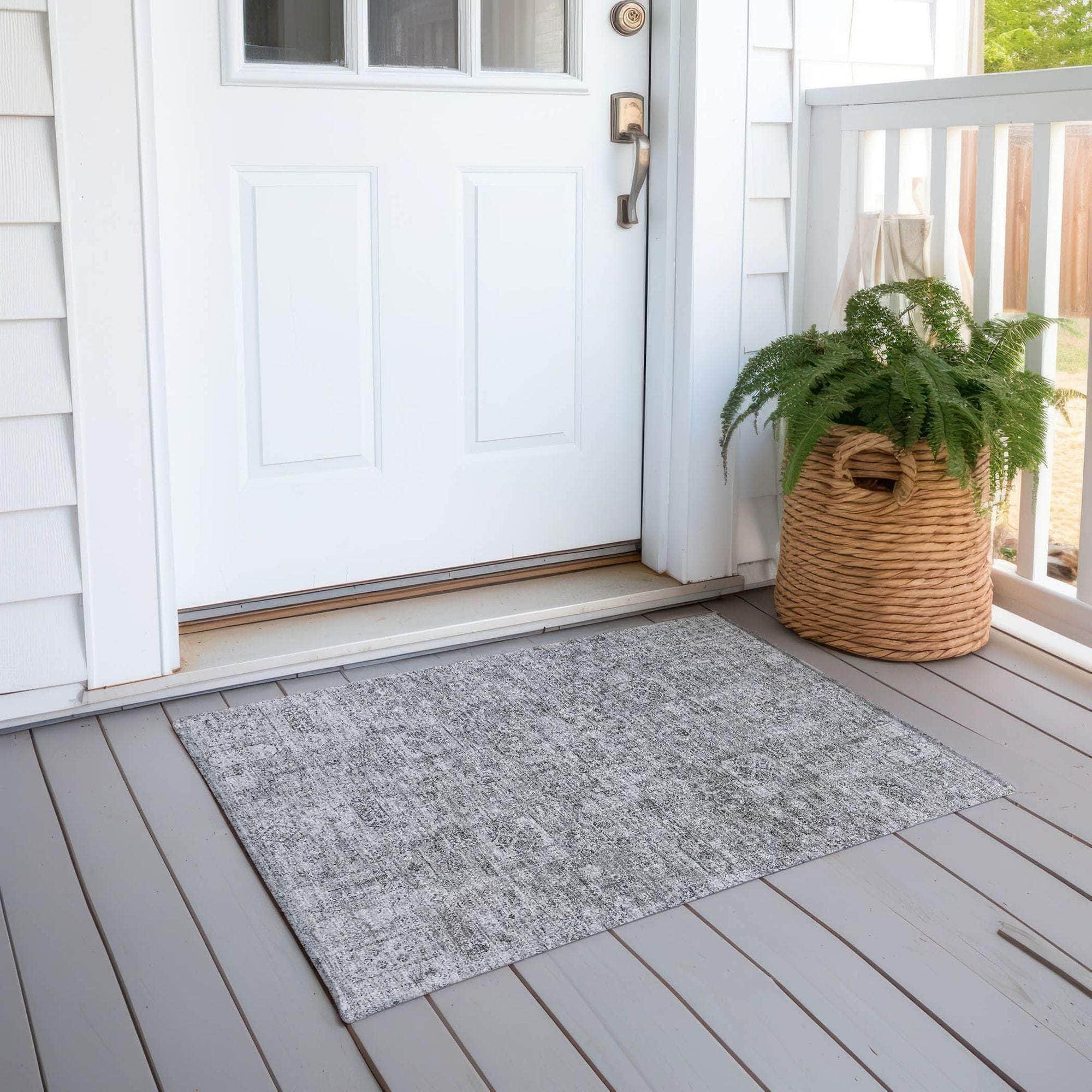 Machine Made ACN611 Gray Rugs
