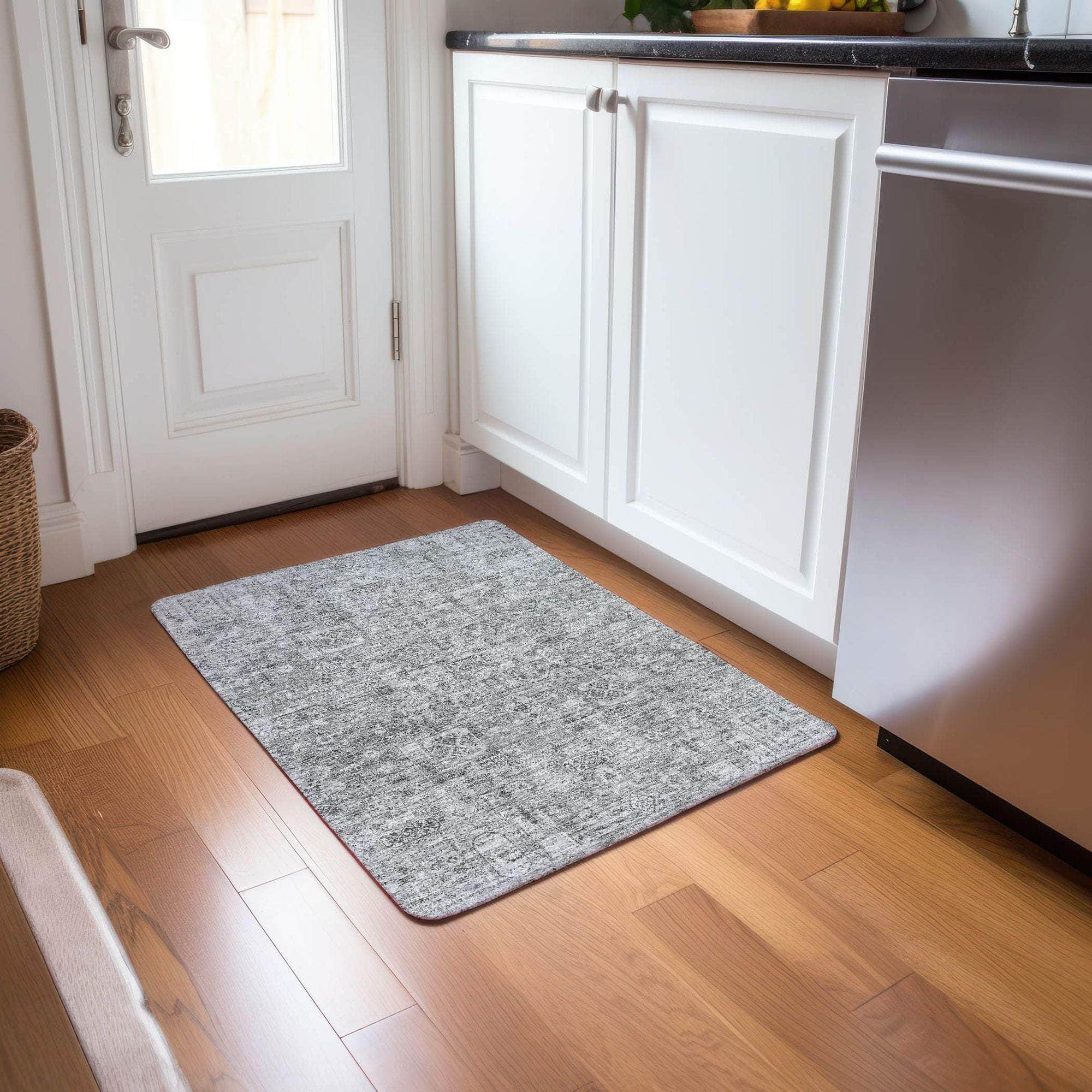 Machine Made ACN611 Gray Rugs