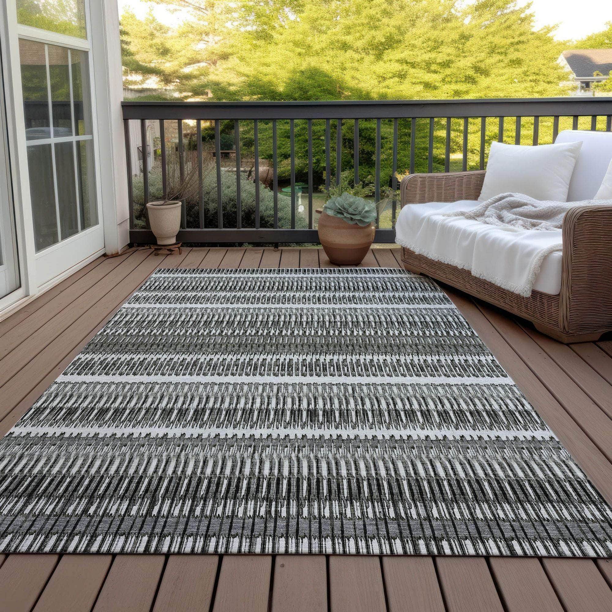 Machine Made ACN589 Gray Rugs