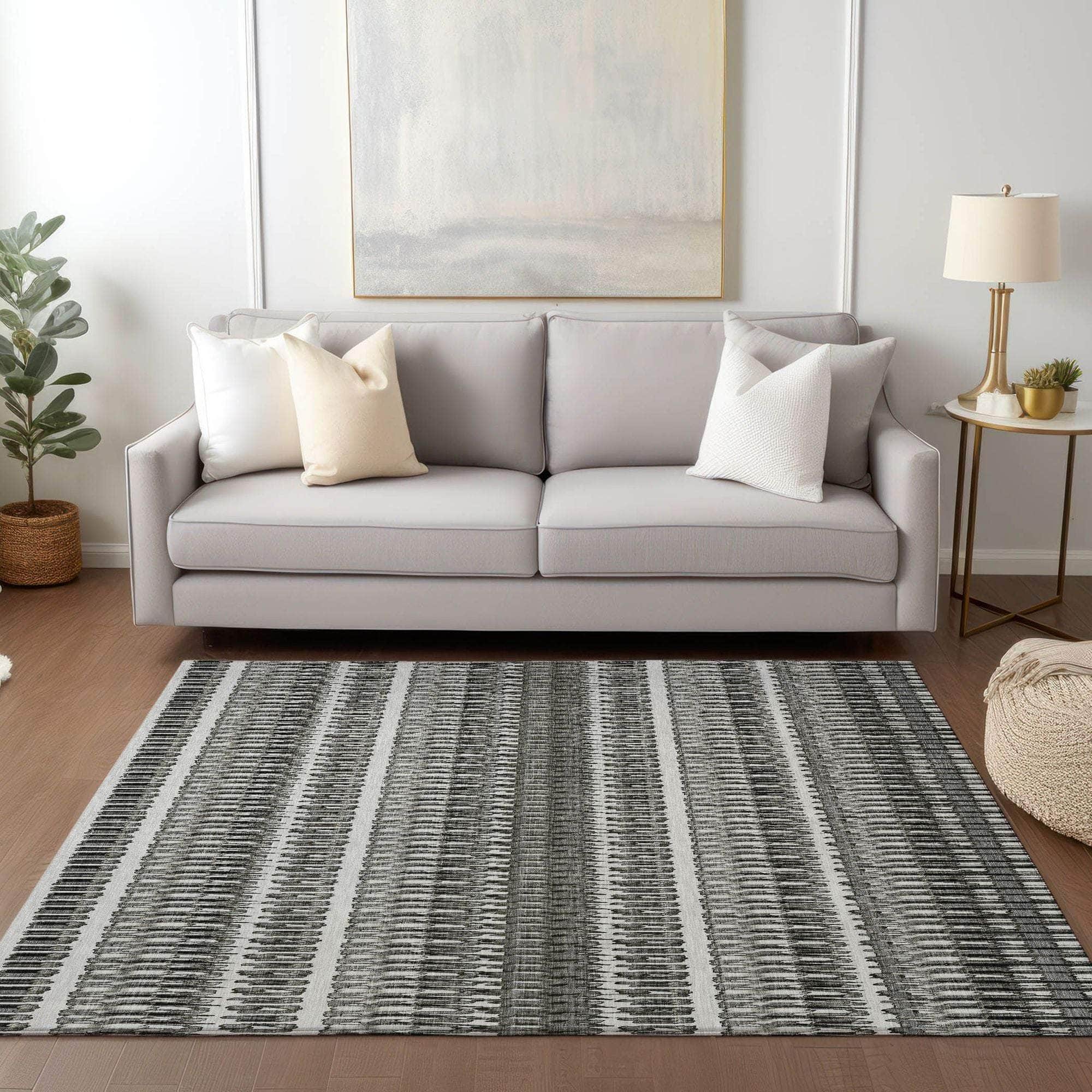 Machine Made ACN589 Gray Rugs
