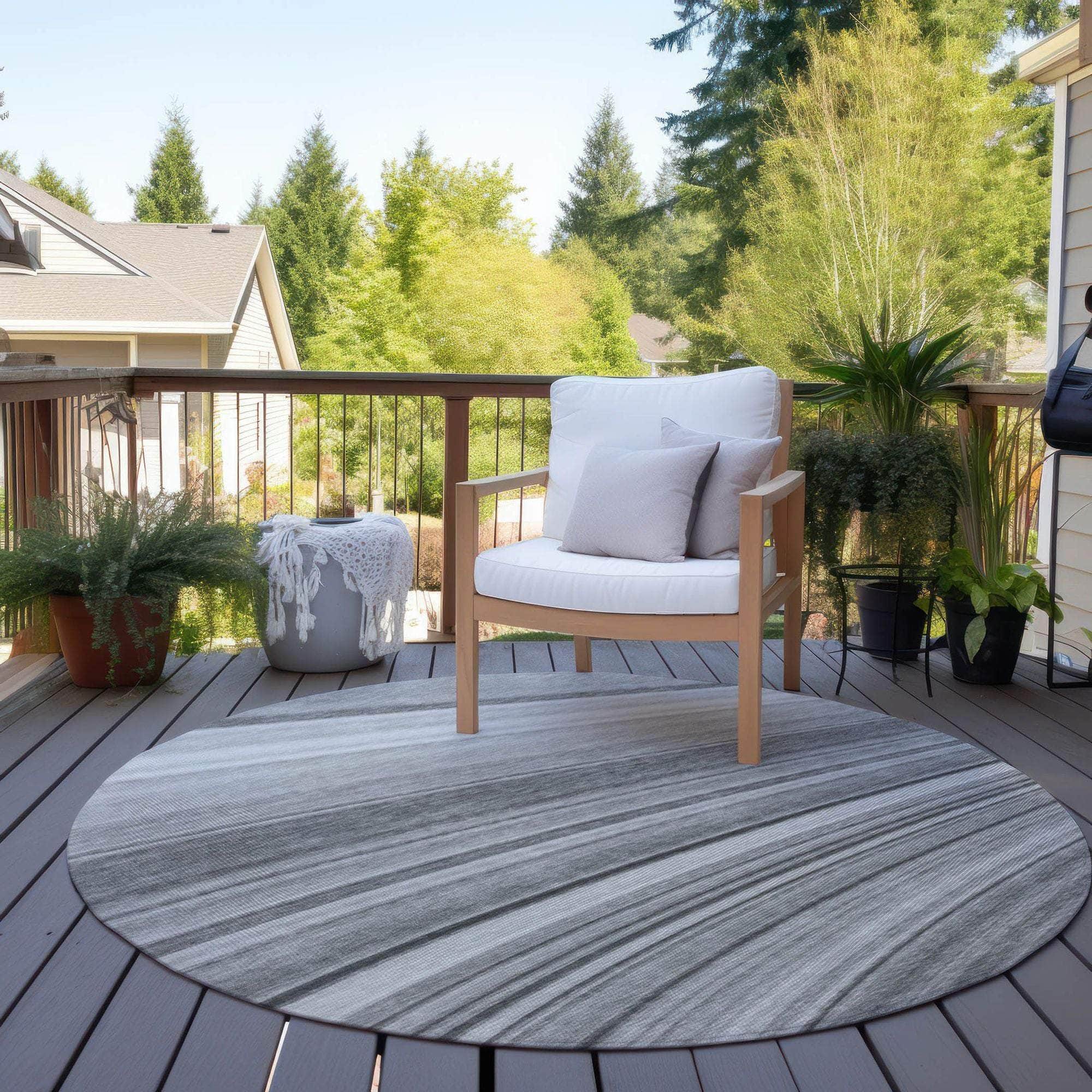 Machine Made ACN585 Gray Rugs