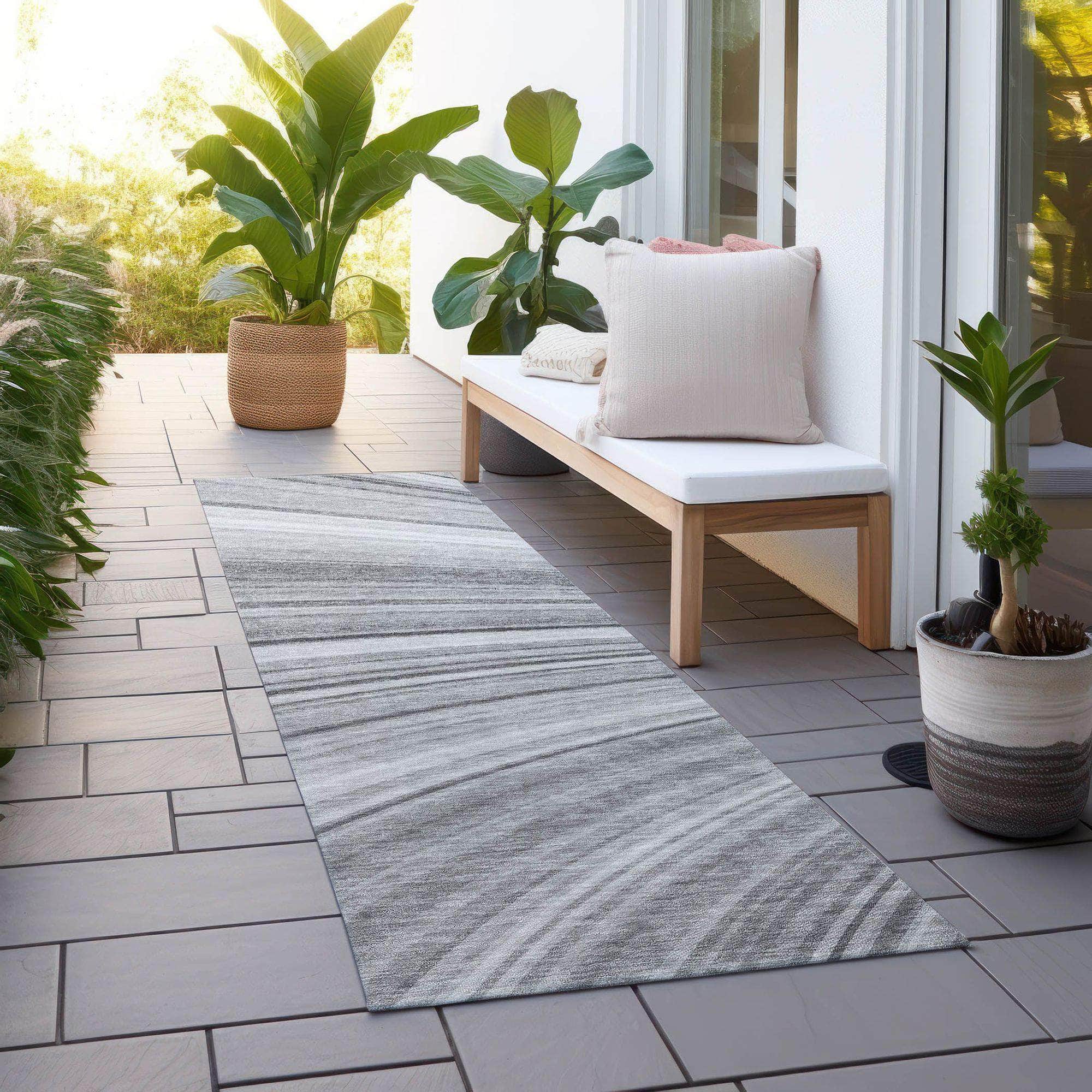 Machine Made ACN585 Gray Rugs