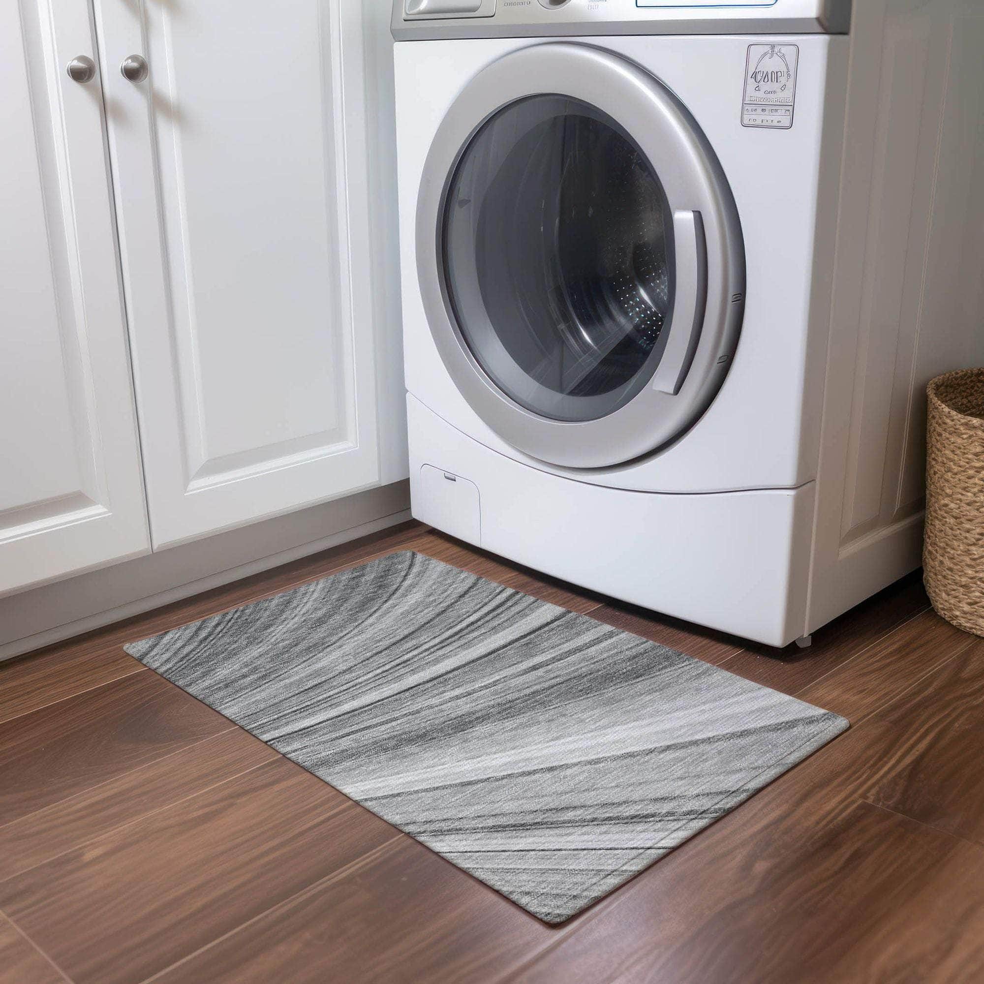 Machine Made ACN585 Gray Rugs