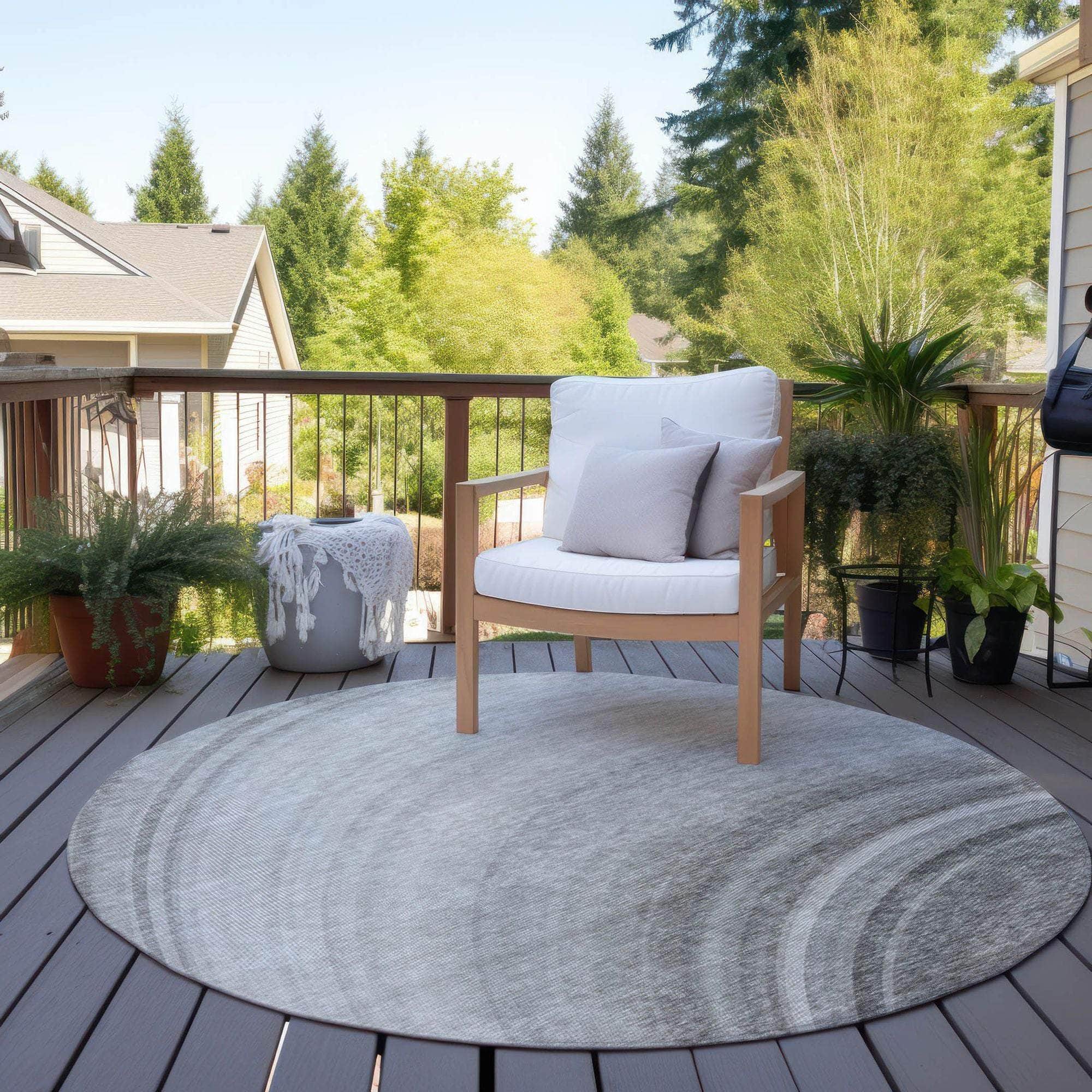 Machine Made ACN584 Gray Rugs