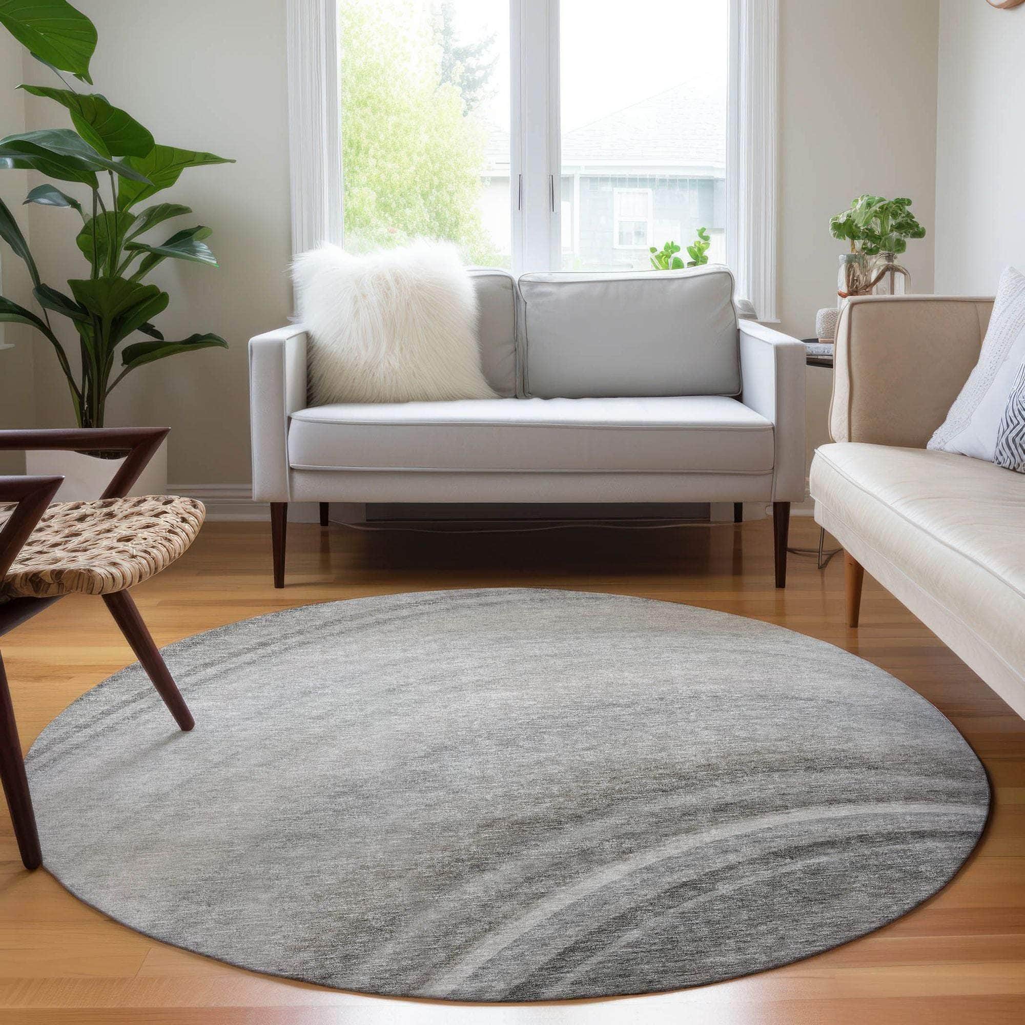 Machine Made ACN584 Gray Rugs