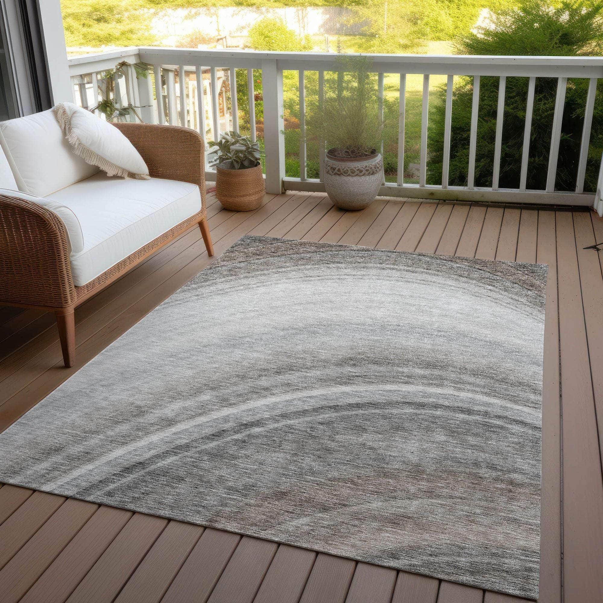 Machine Made ACN584 Gray Rugs