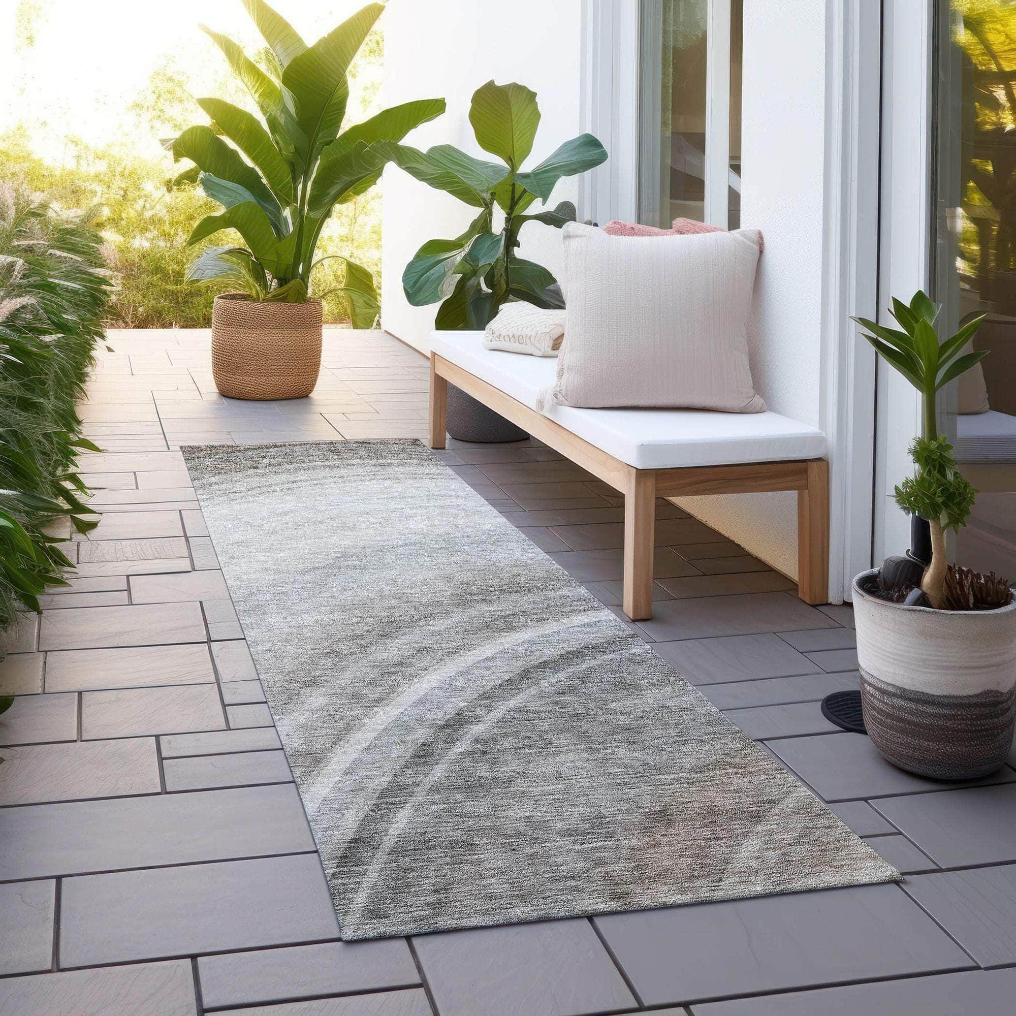 Machine Made ACN584 Gray Rugs