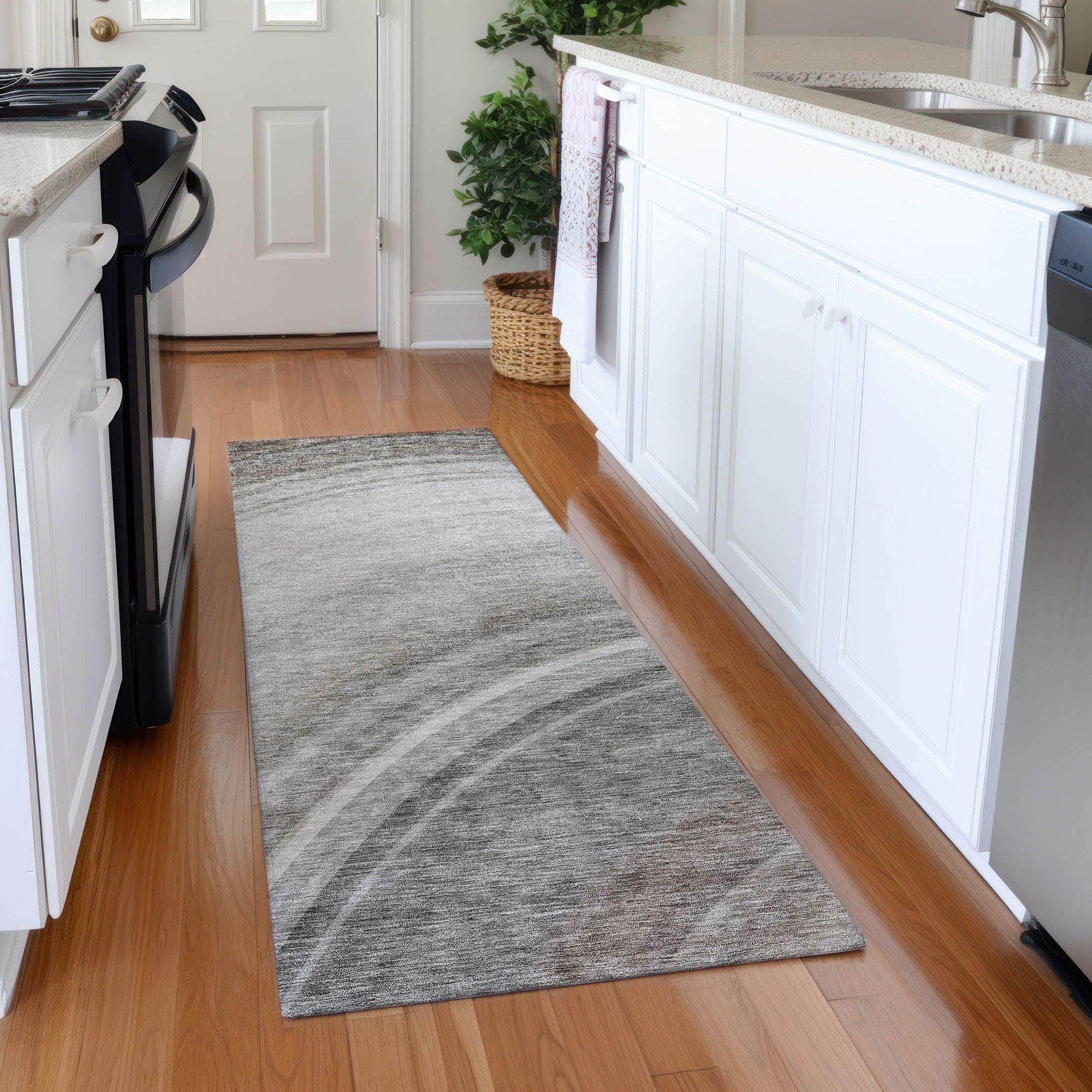 Machine Made ACN584 Gray Rugs