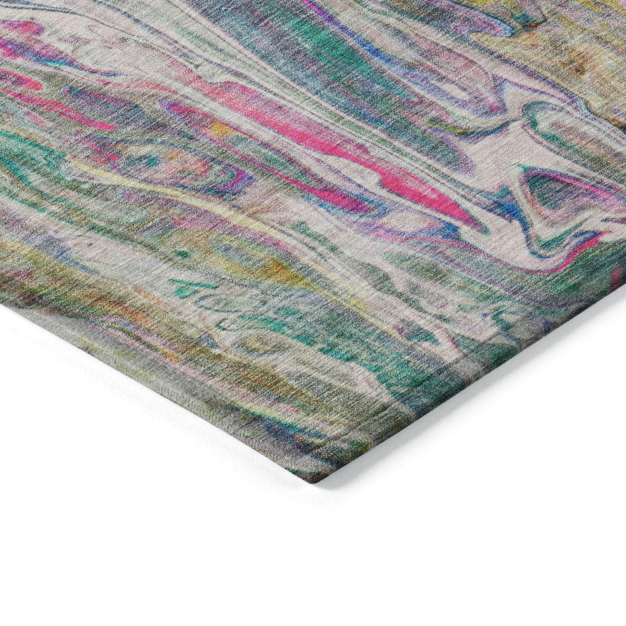 Machine Made ACN602 Green Rugs