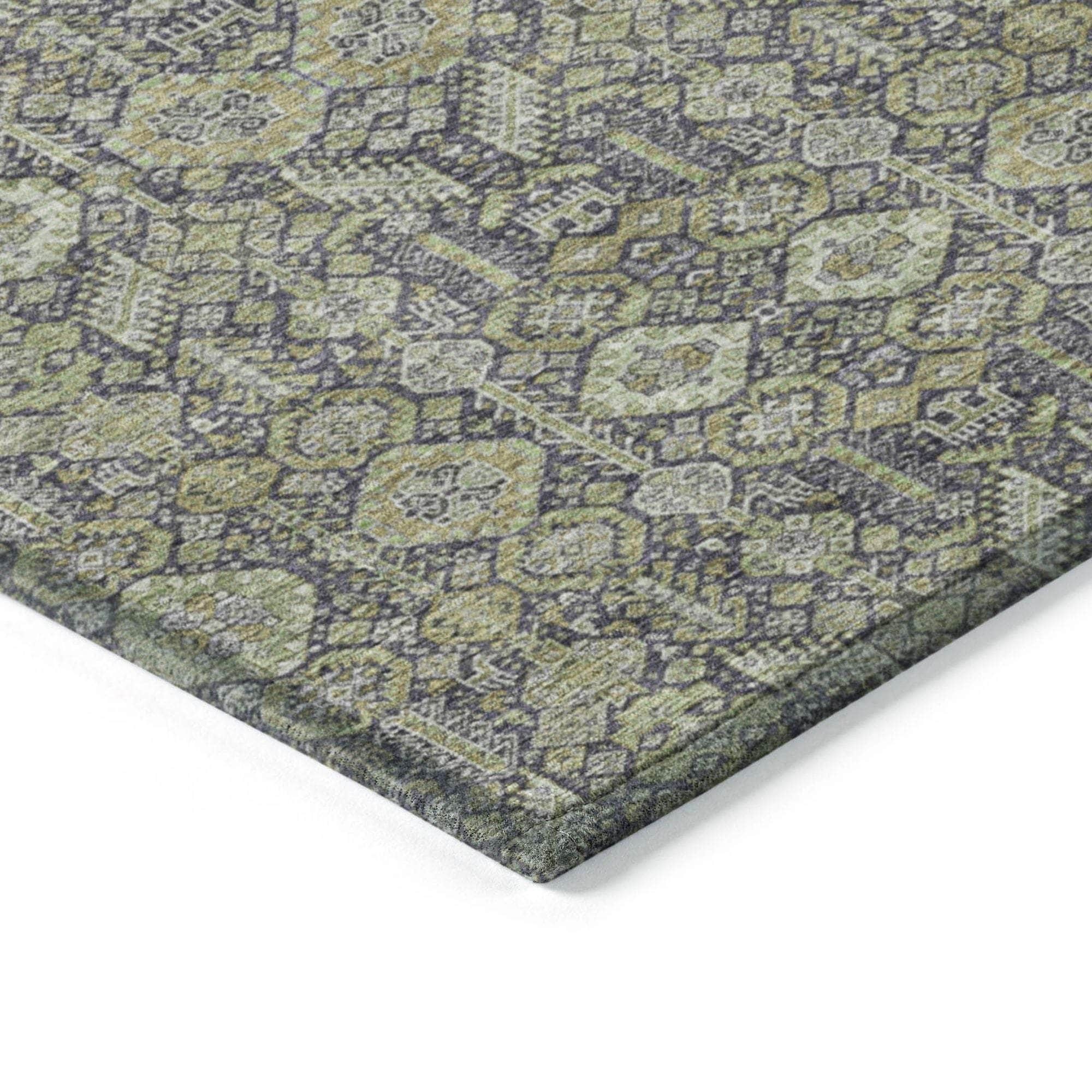 Machine Made ACN574 Green Rugs