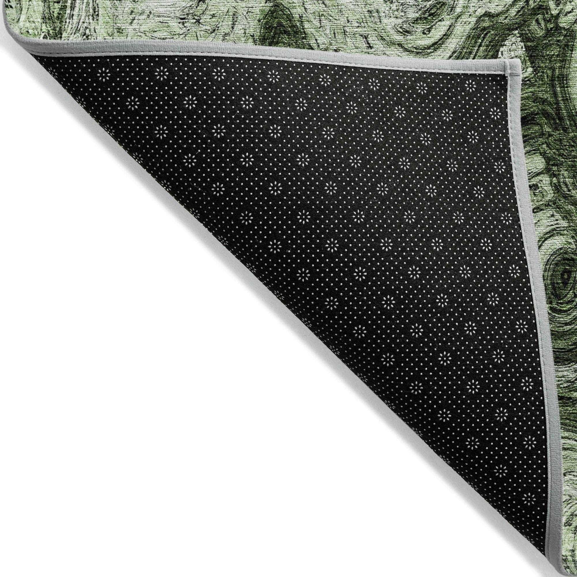 Machine Made ACN579 Green Rugs