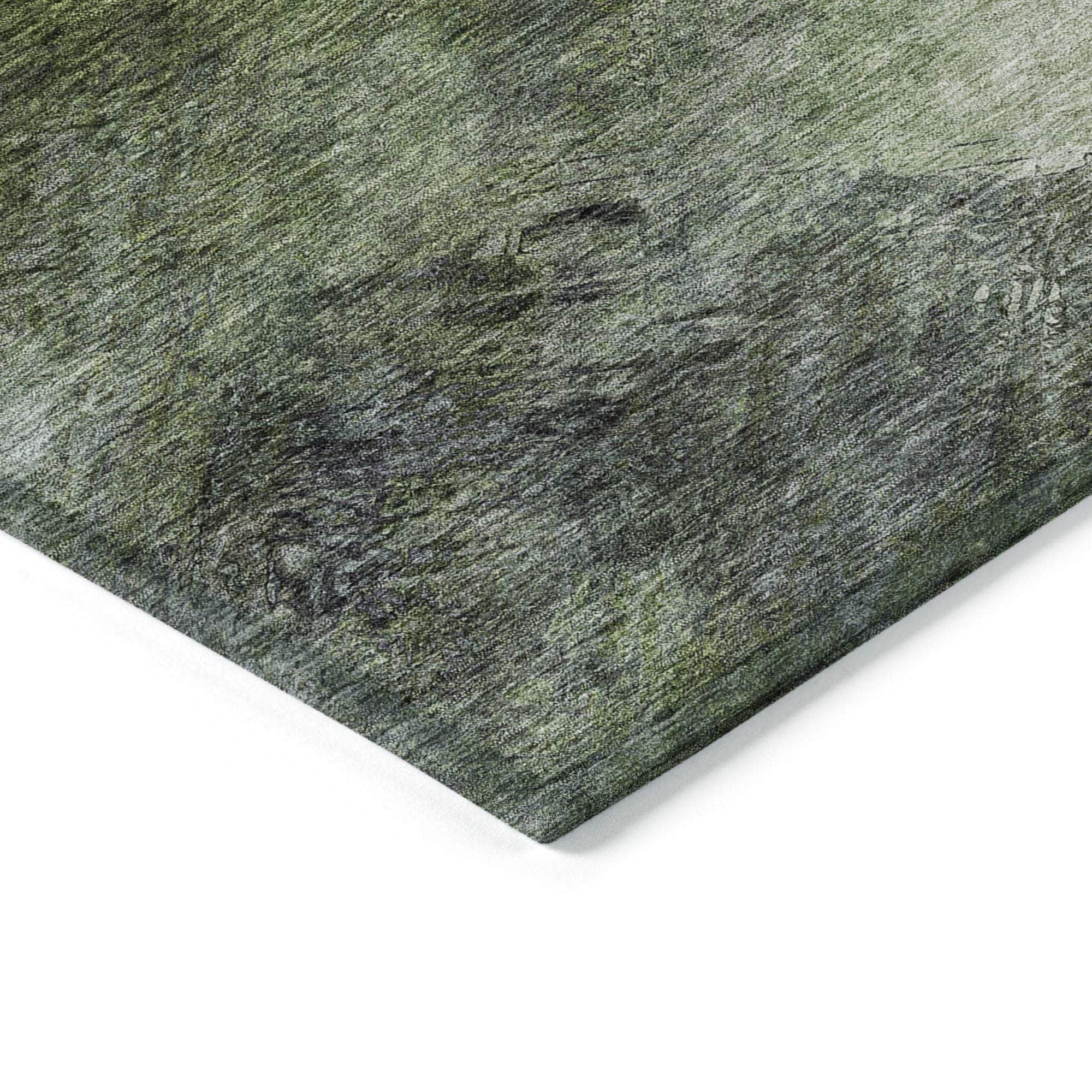 Machine Made ACN590 Green Rugs
