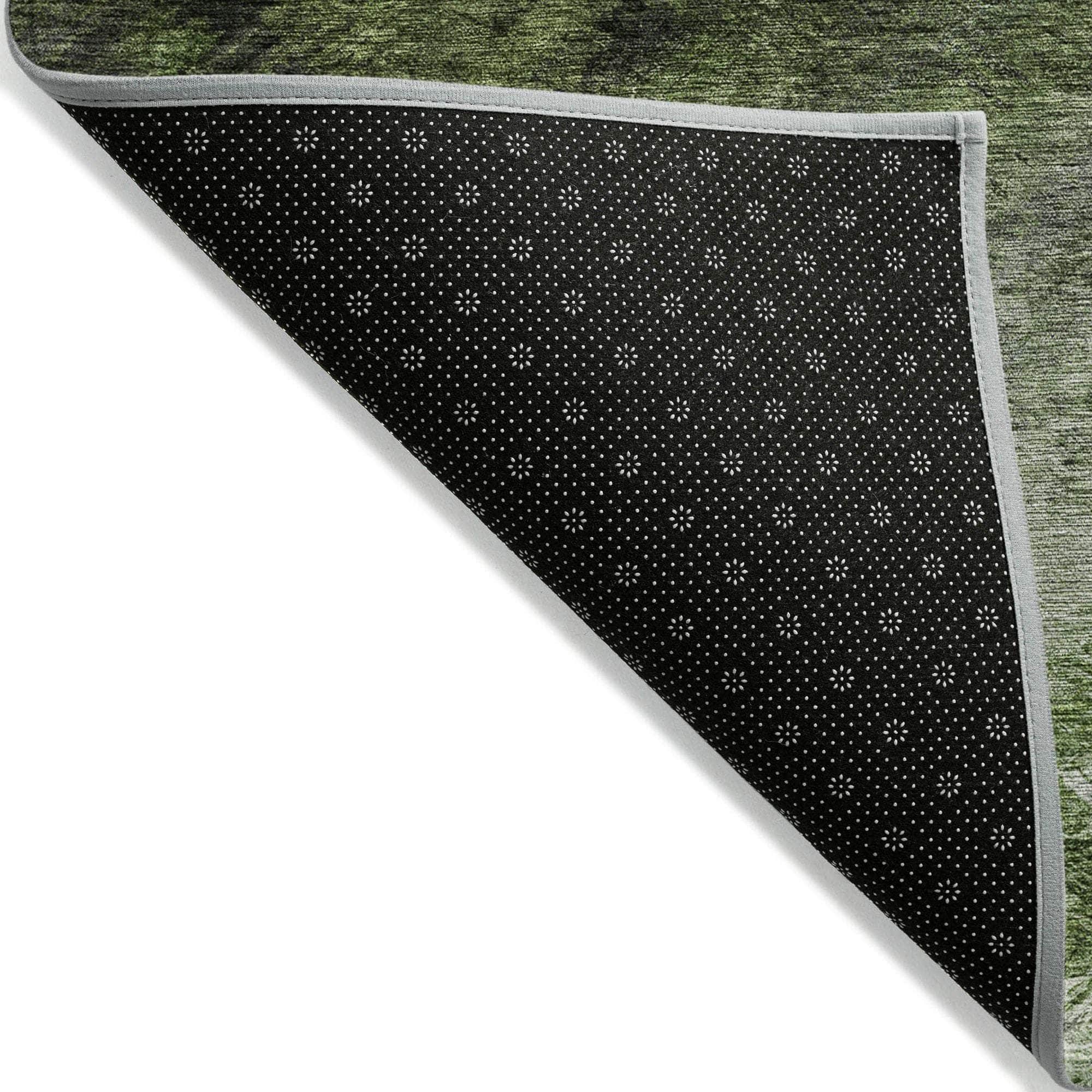 Machine Made ACN590 Green Rugs