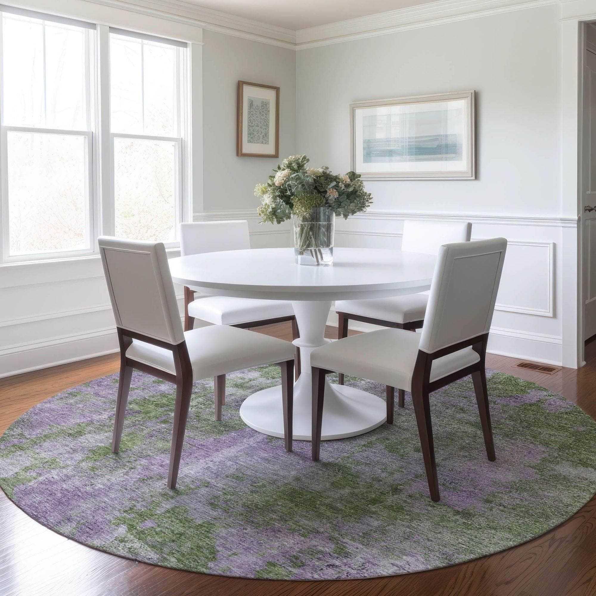 Machine Made ACN573 Green Rugs