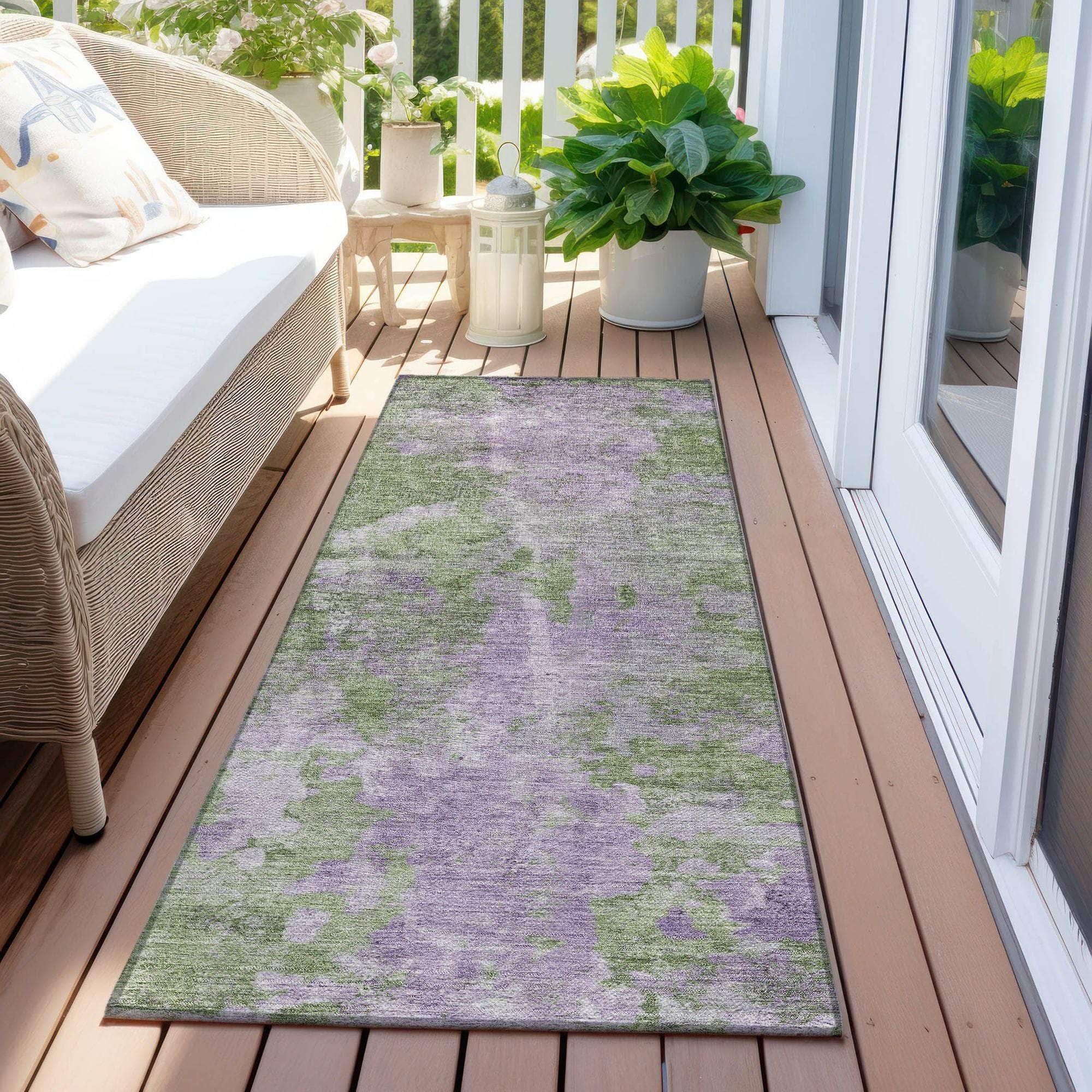 Machine Made ACN573 Green Rugs