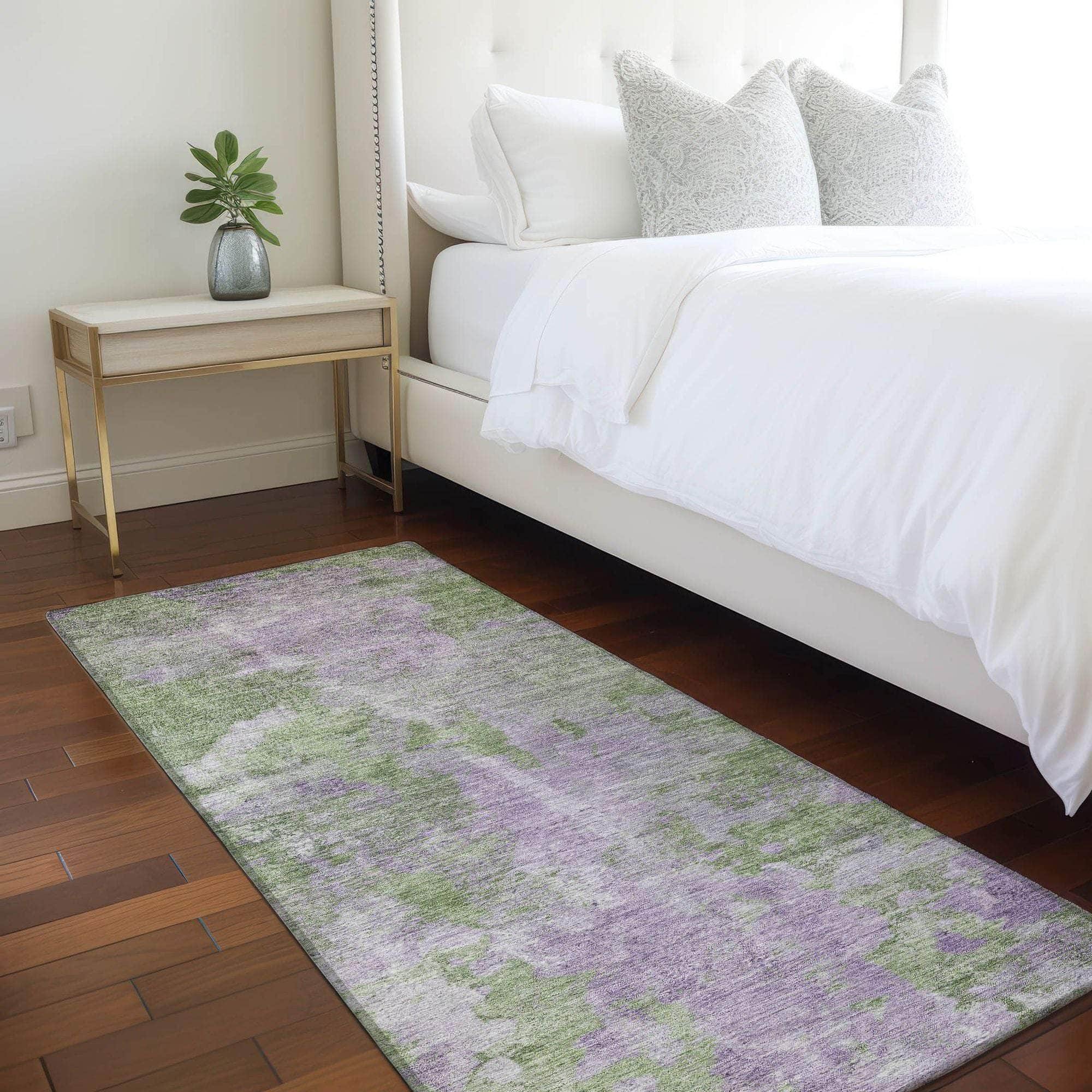 Machine Made ACN573 Green Rugs