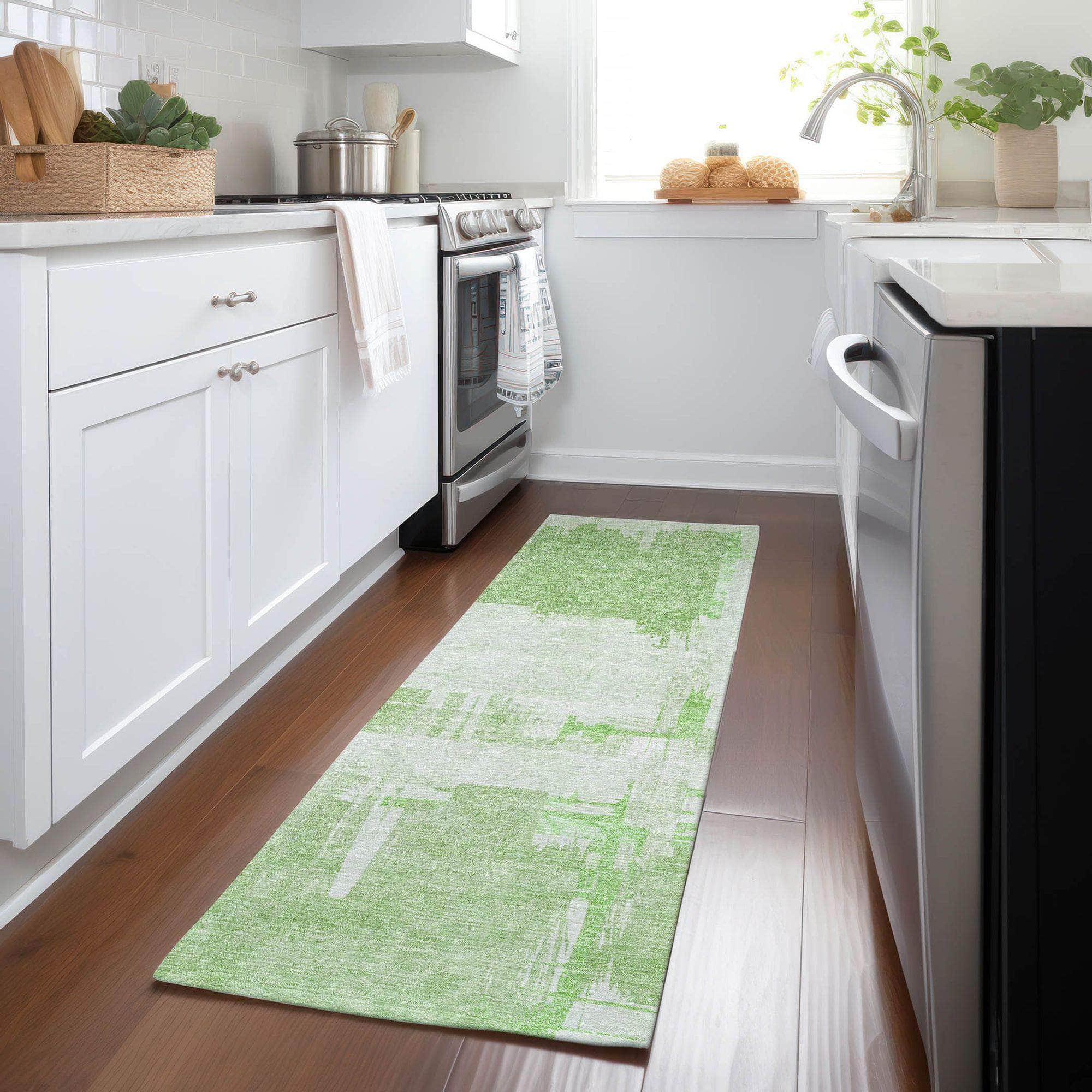 Machine Made ACN624 Green Rugs