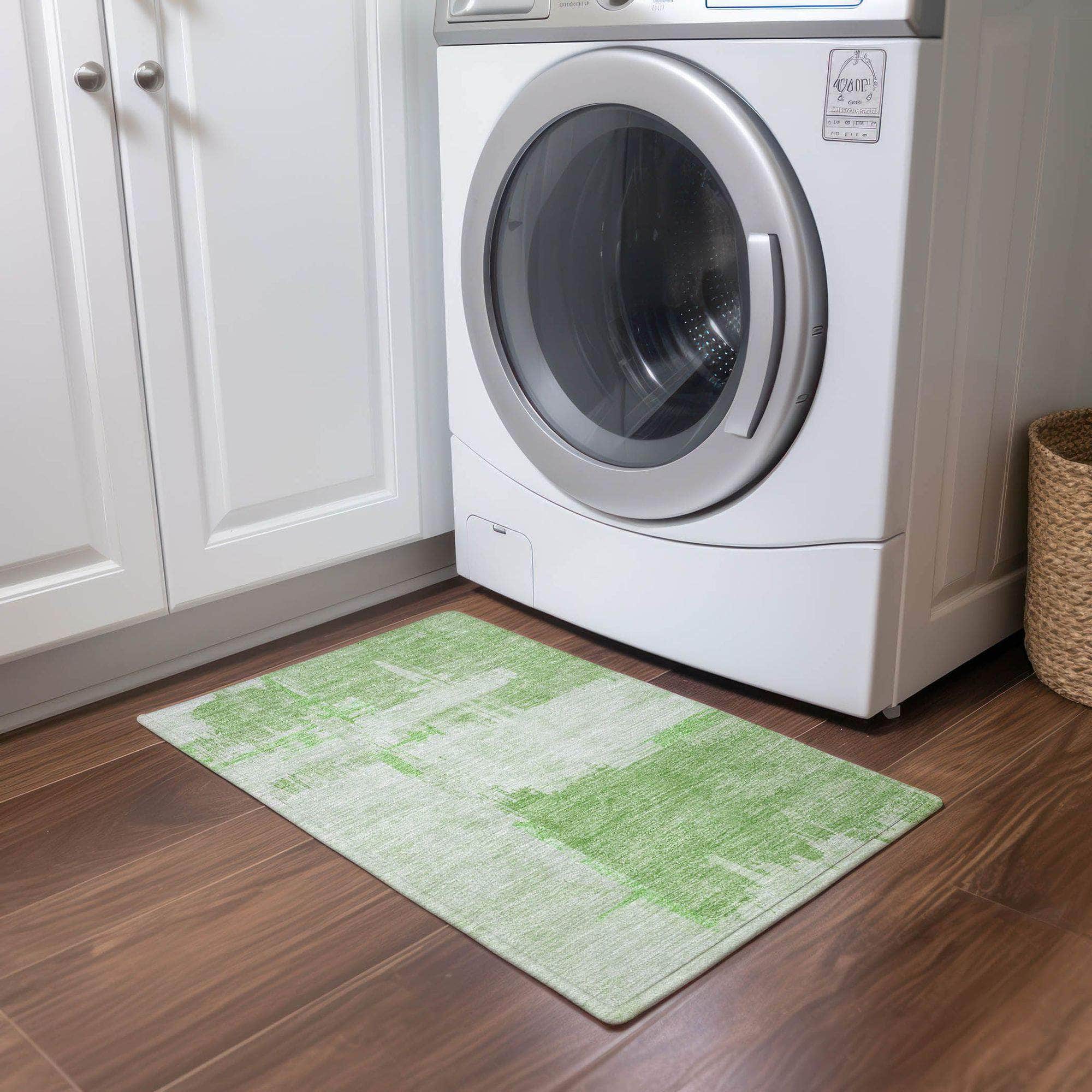 Machine Made ACN624 Green Rugs