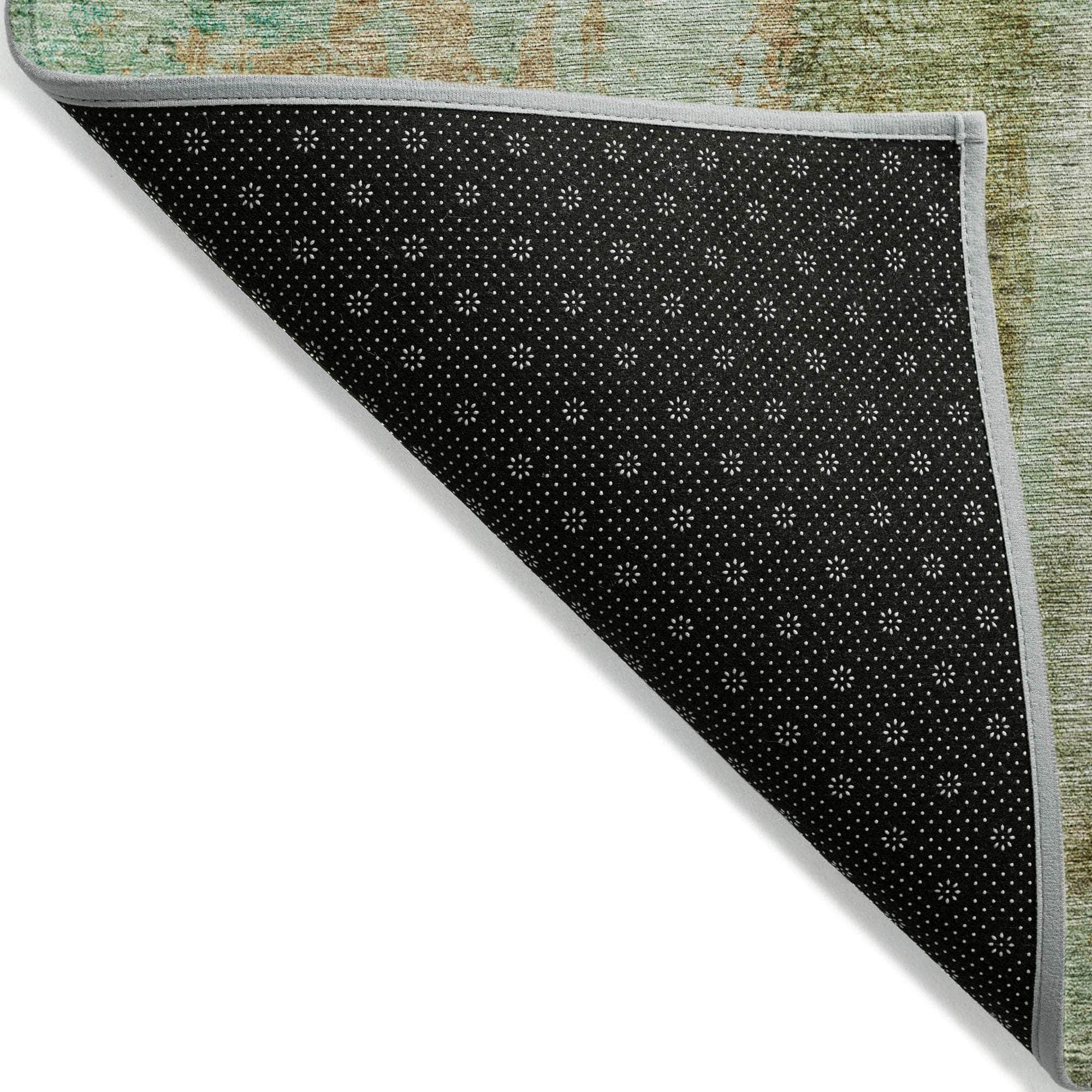 Machine Made ACN605 Green Rugs