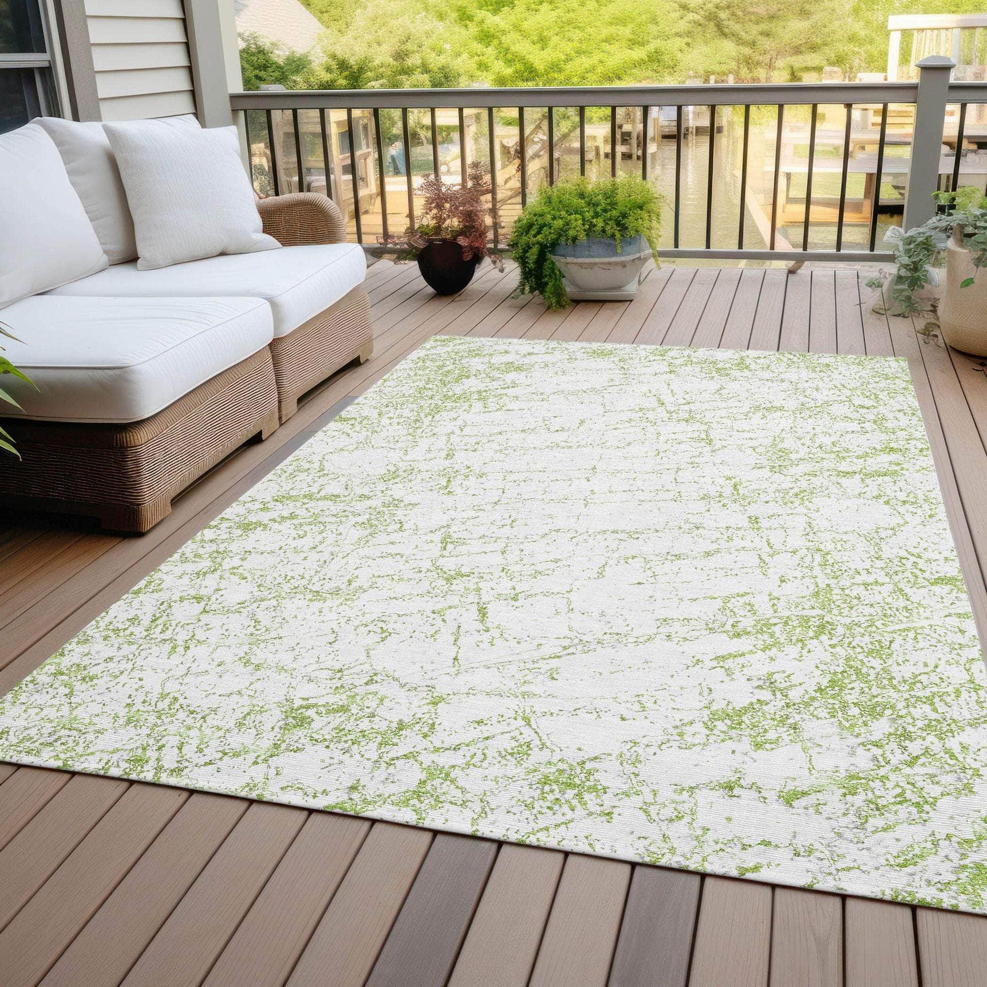 Machine Made ACN606 Green Rugs