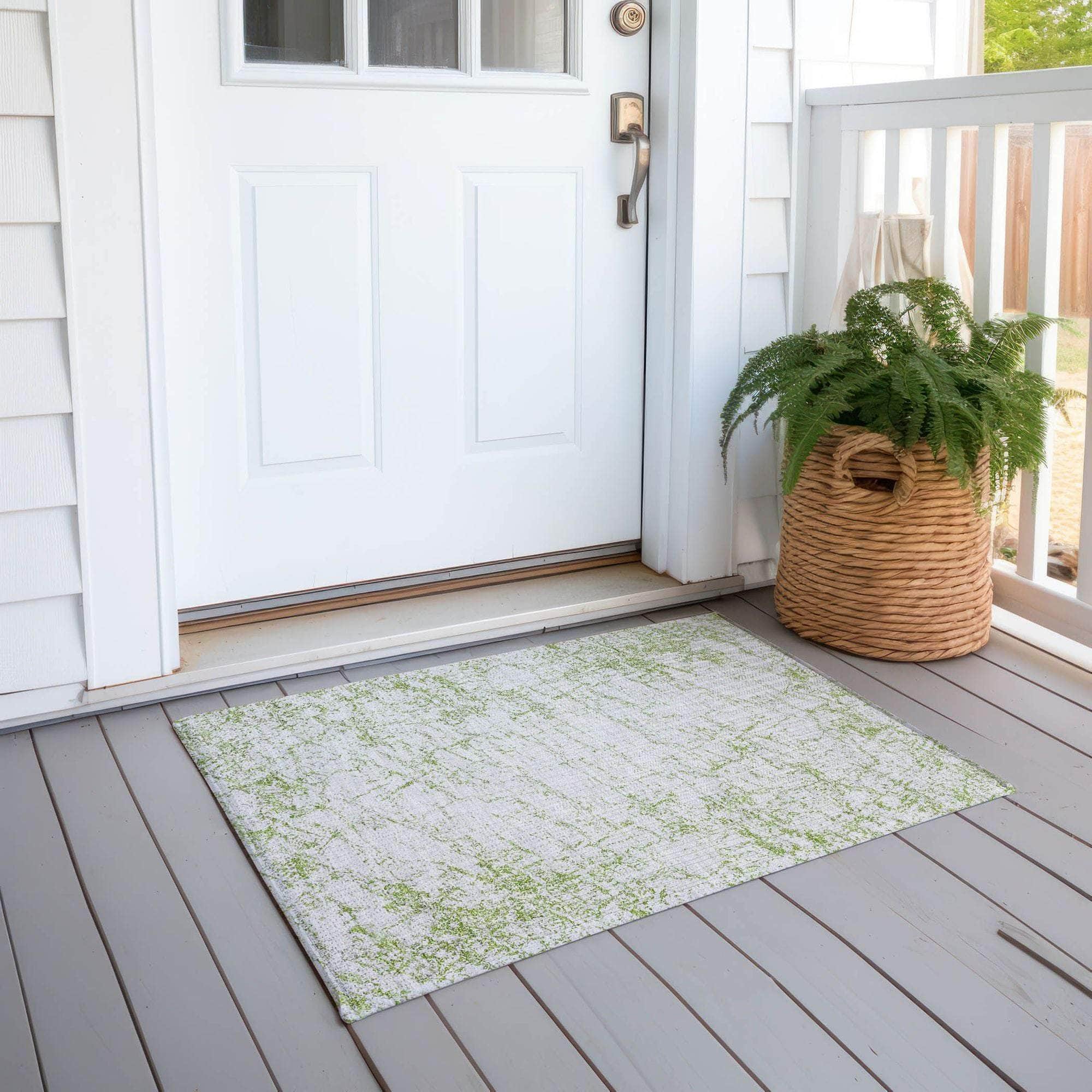 Machine Made ACN606 Green Rugs
