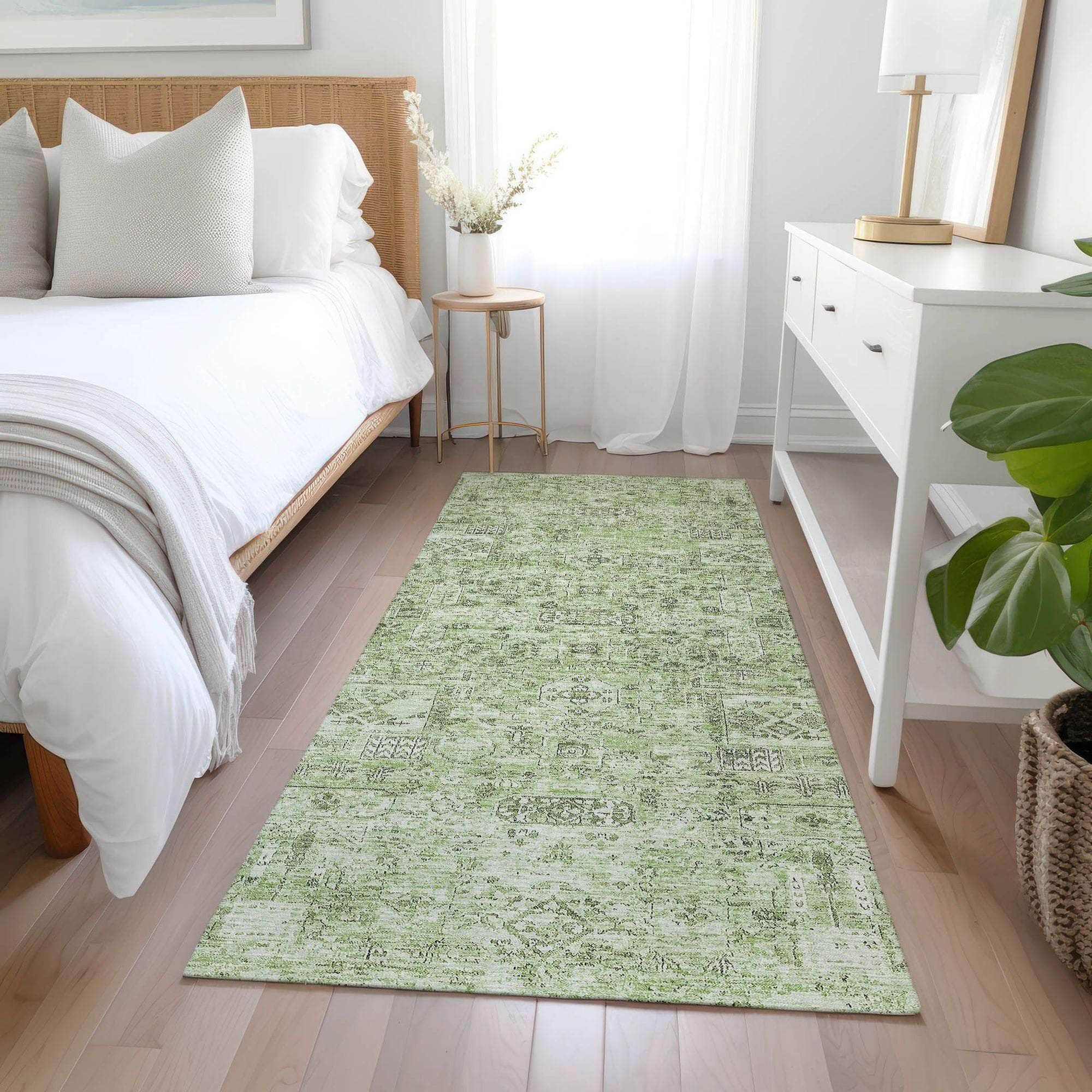 Machine Made ACN611 Green Rugs