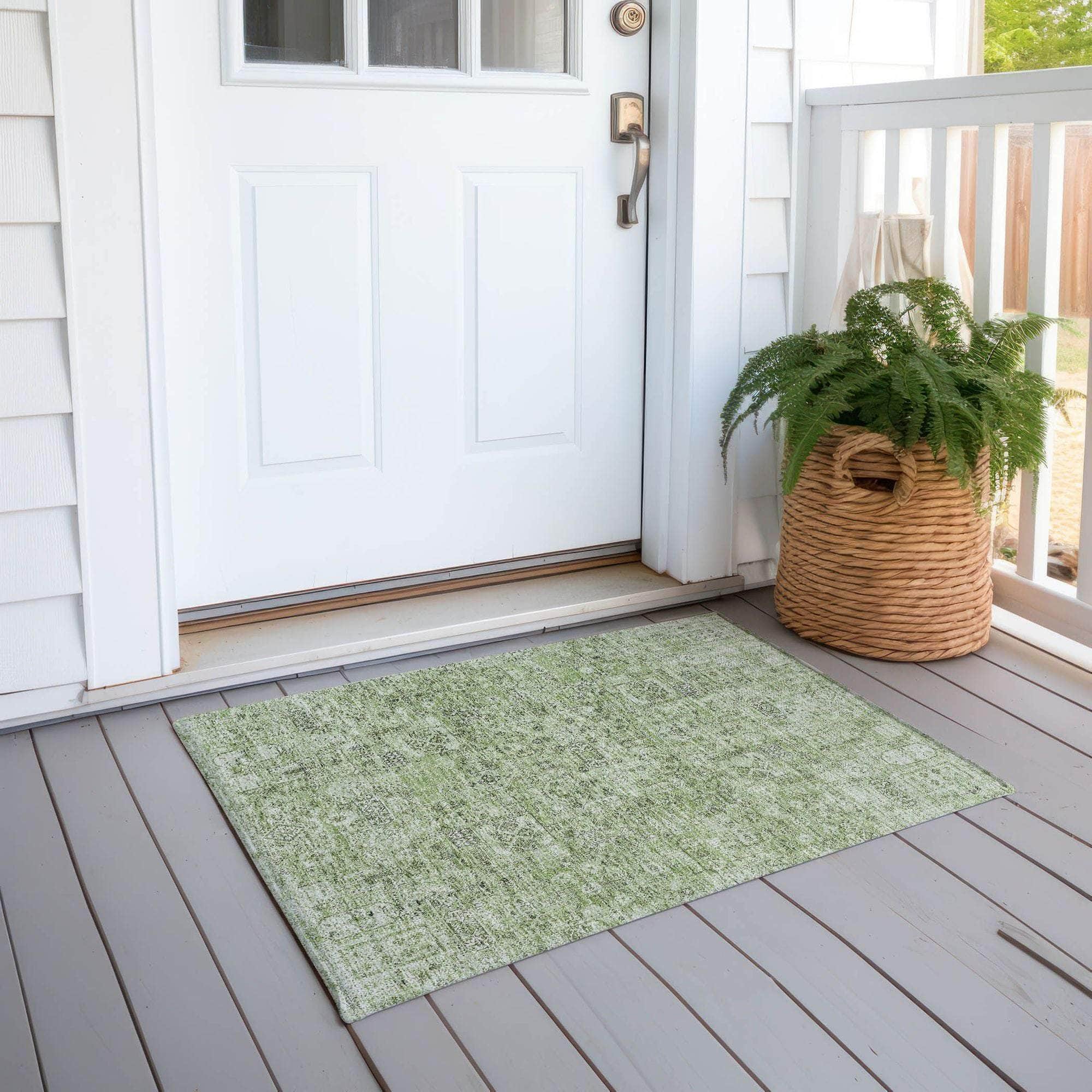 Machine Made ACN611 Green Rugs
