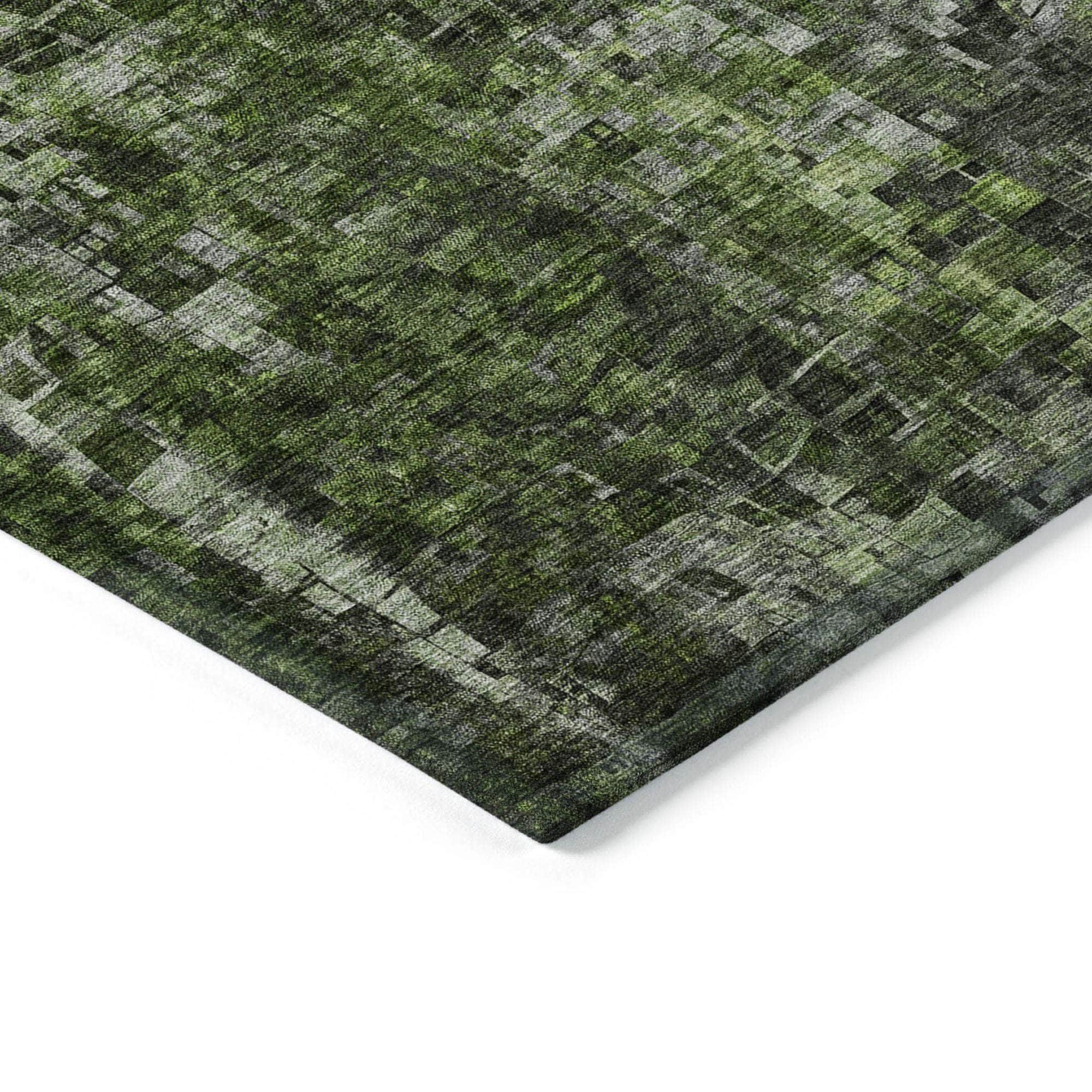 Machine Made ACN581 Green Rugs