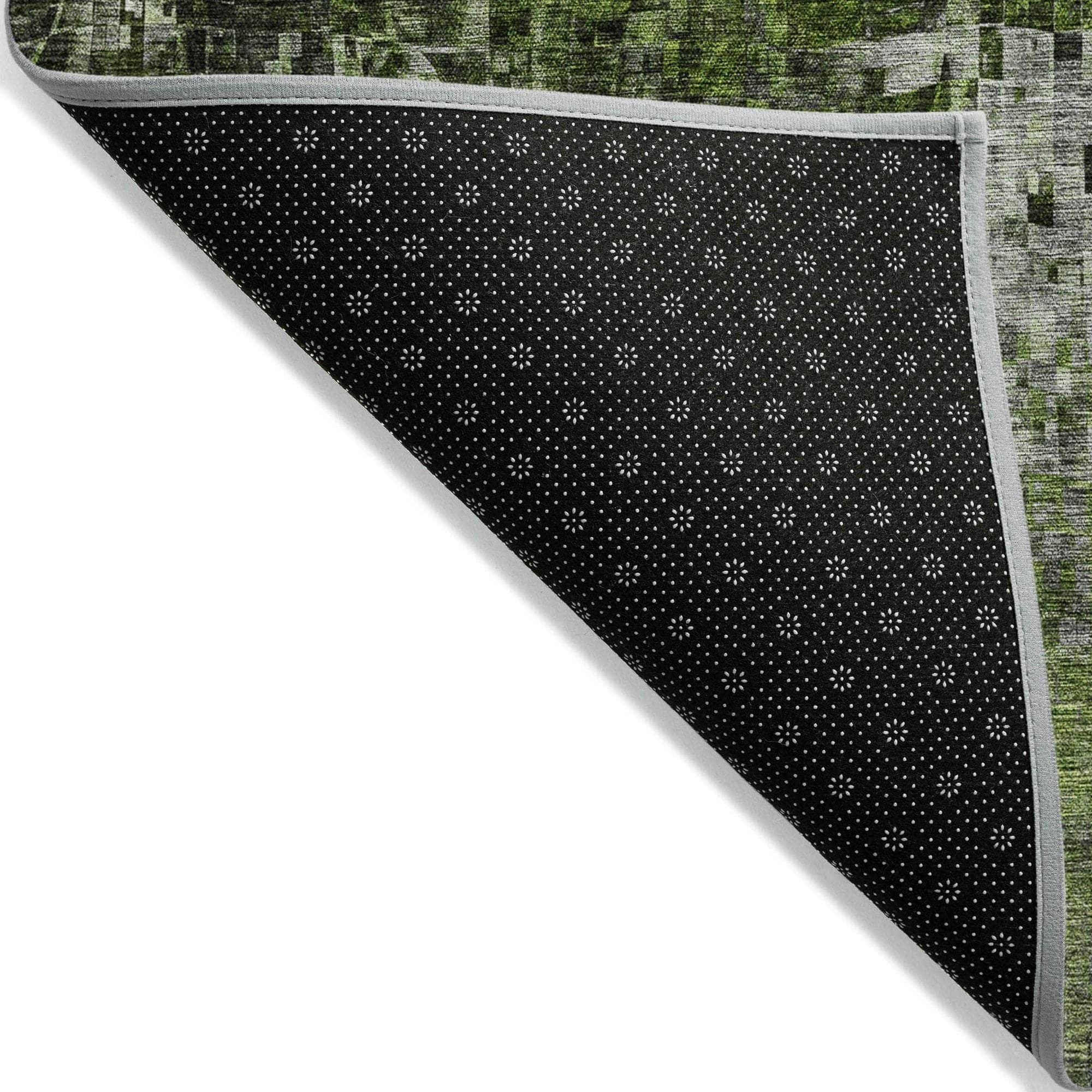 Machine Made ACN581 Green Rugs