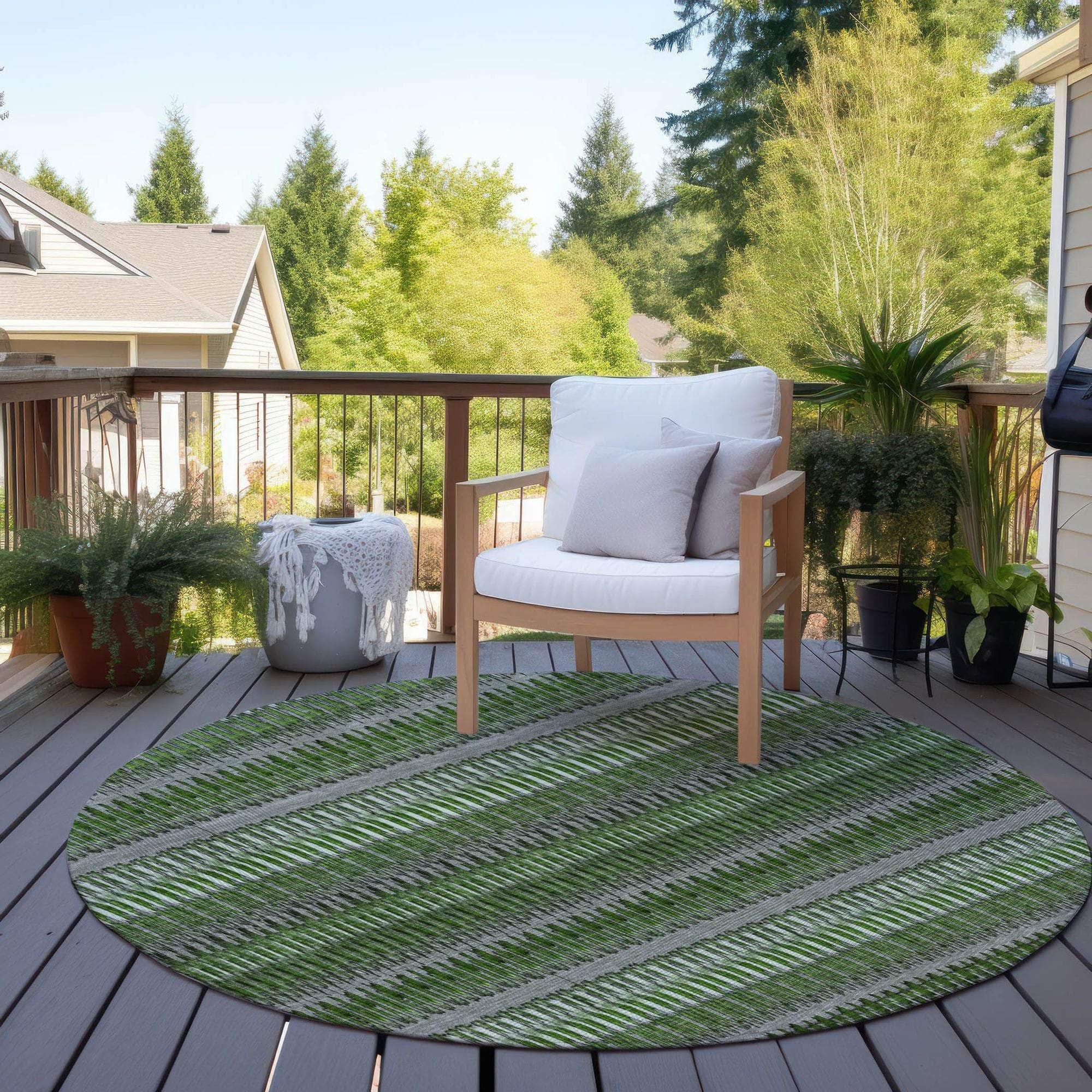 Machine Made ACN589 Green Rugs